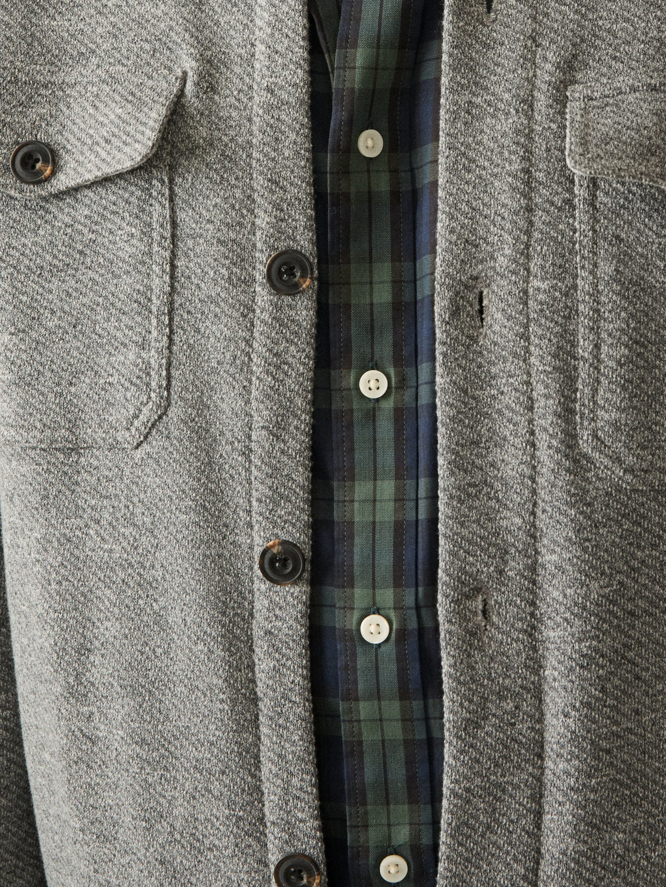 Inlet Knit CPO - Medium Grey Melange sold by Faherty product image thumbnail 2
