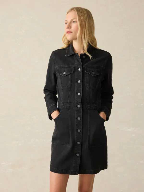 Denim Michelle Dress - Vintage Black Wash sold by Faherty