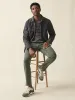Stretch Terry 5-Pocket Athletic Fit Pant - Fall Olive sold by Faherty