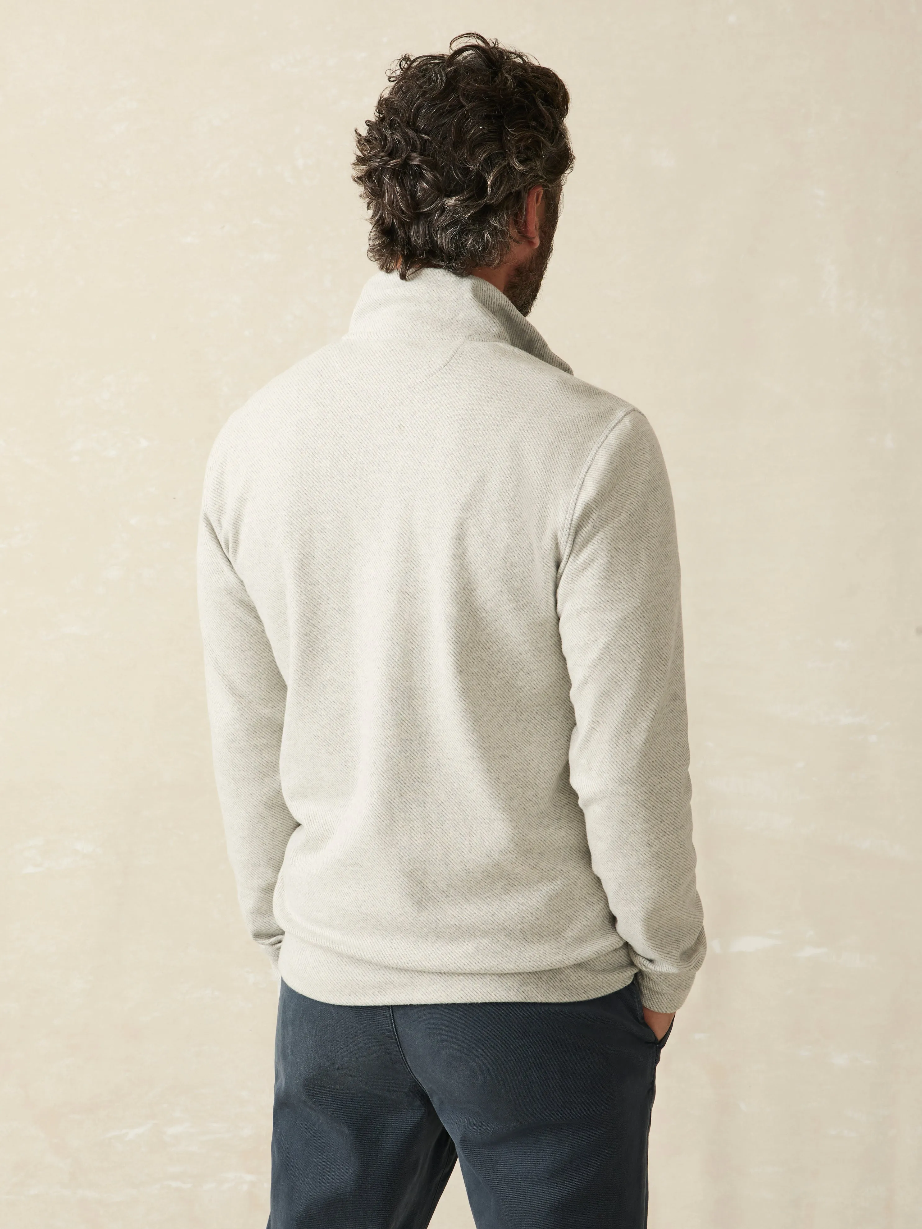 Legend™ Sweater Quarter Zip - Light Heather Grey sold by Faherty product image thumbnail 5