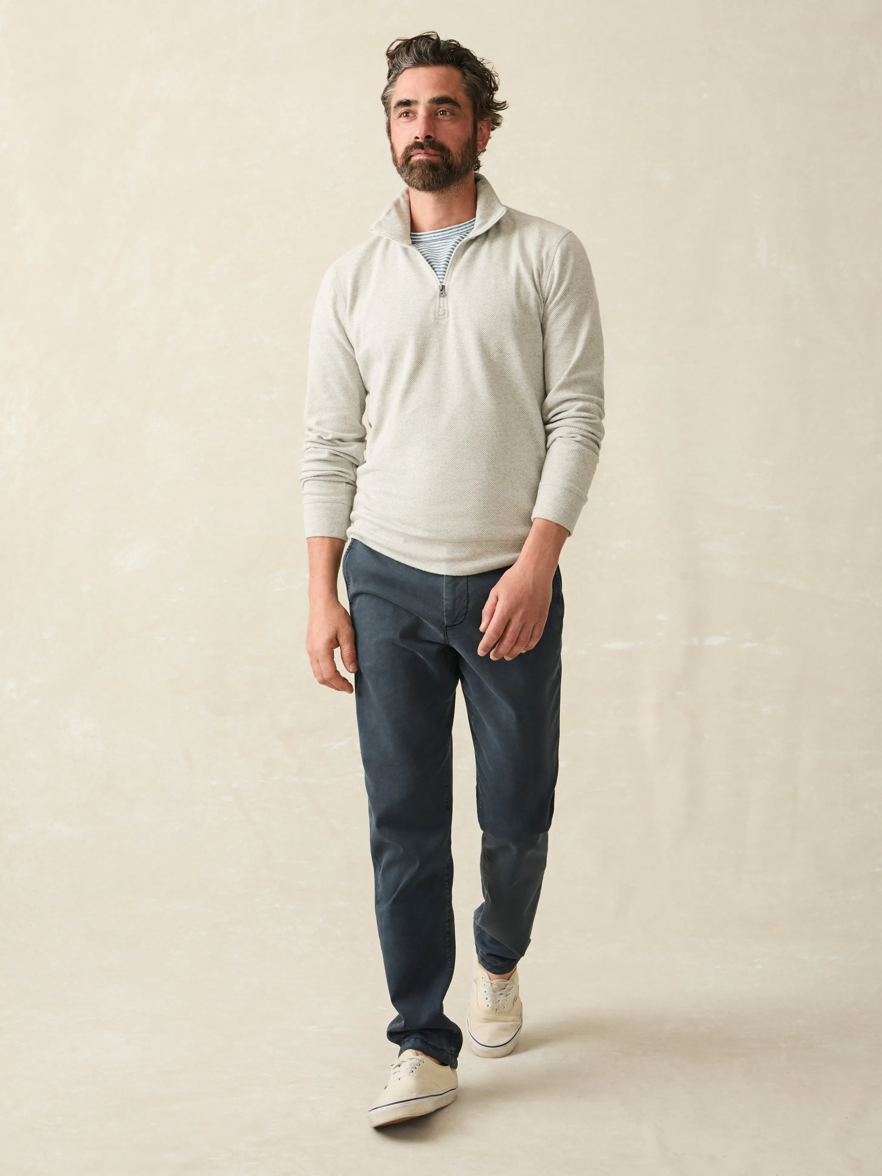 Legend™ Sweater Quarter Zip - Light Heather Grey sold by Faherty product image thumbnail 4
