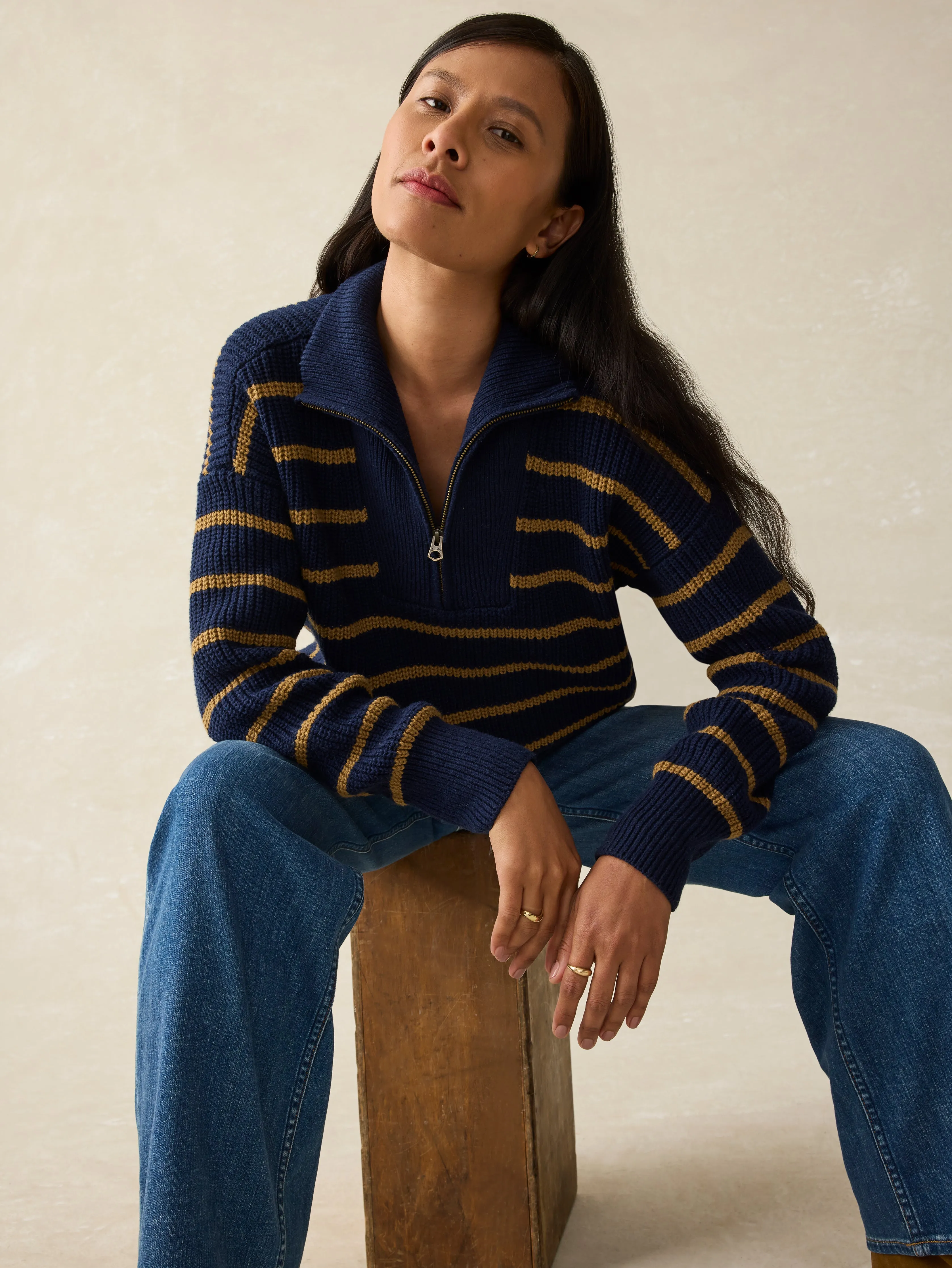 Mariner Sweater - Lakemont Stripe sold by Faherty product image thumbnail 3