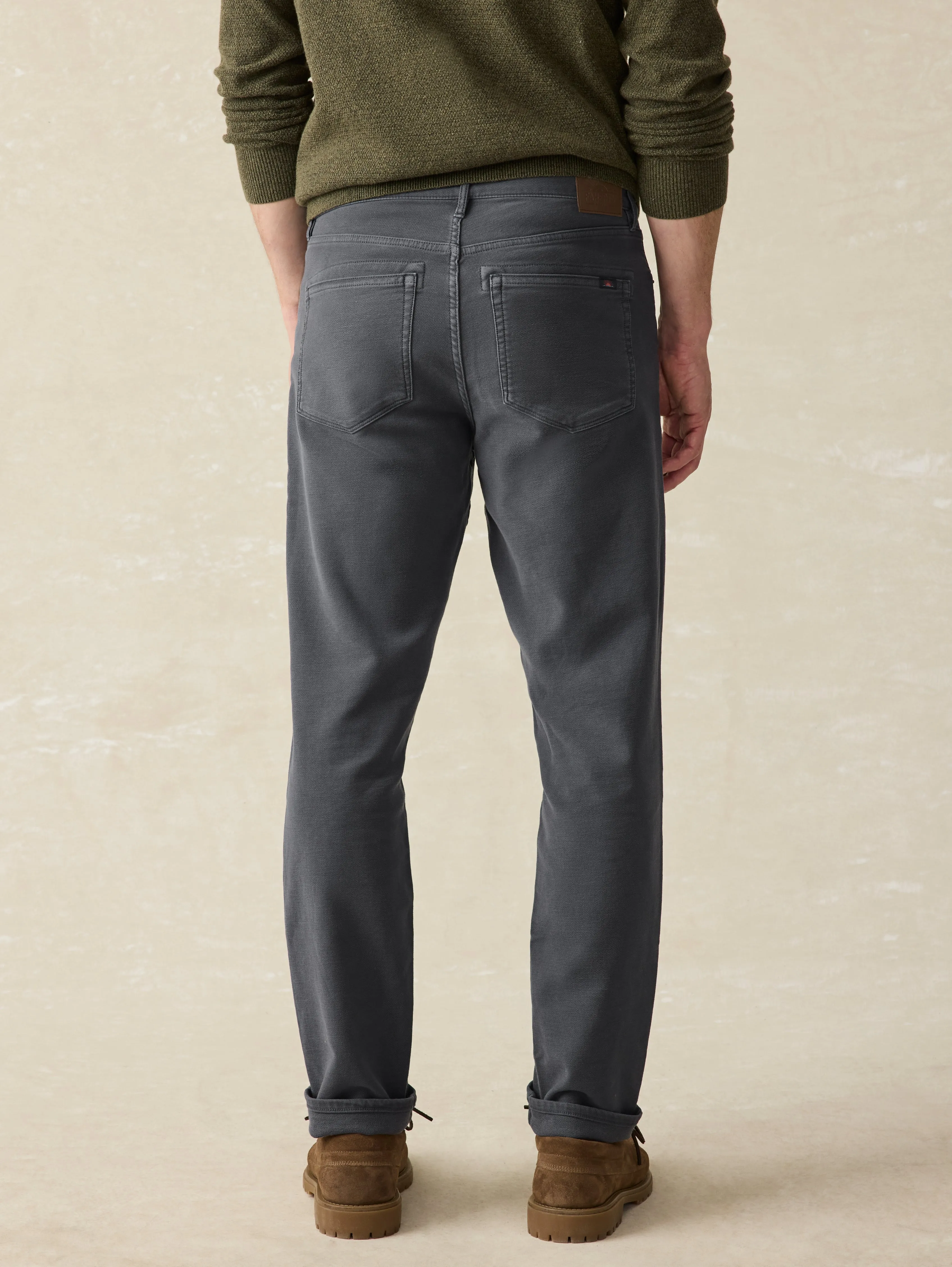 Stretch Terry 5-Pocket Pant - Deepest Navy sold by Faherty product image thumbnail 5
