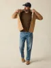 Jackson Crew Sweater - Trail Brown Heather sold by Faherty