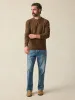 Jackson Crew Sweater - Trail Brown Heather sold by Faherty
