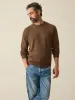 Jackson Crew Sweater - Trail Brown Heather sold by Faherty