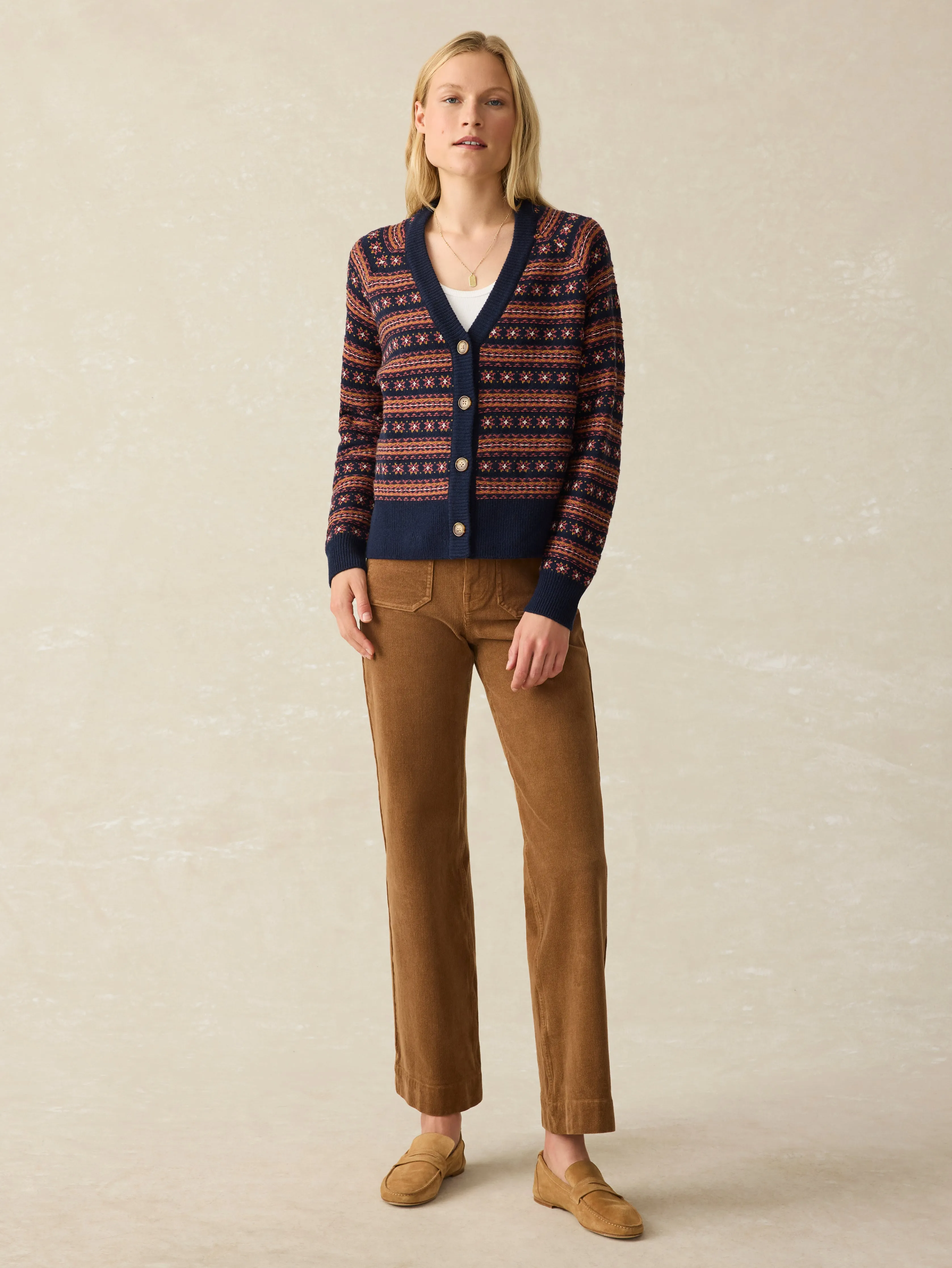 Highland Fairisle Cardigan - Twilight Fairisle sold by Faherty product image thumbnail 4
