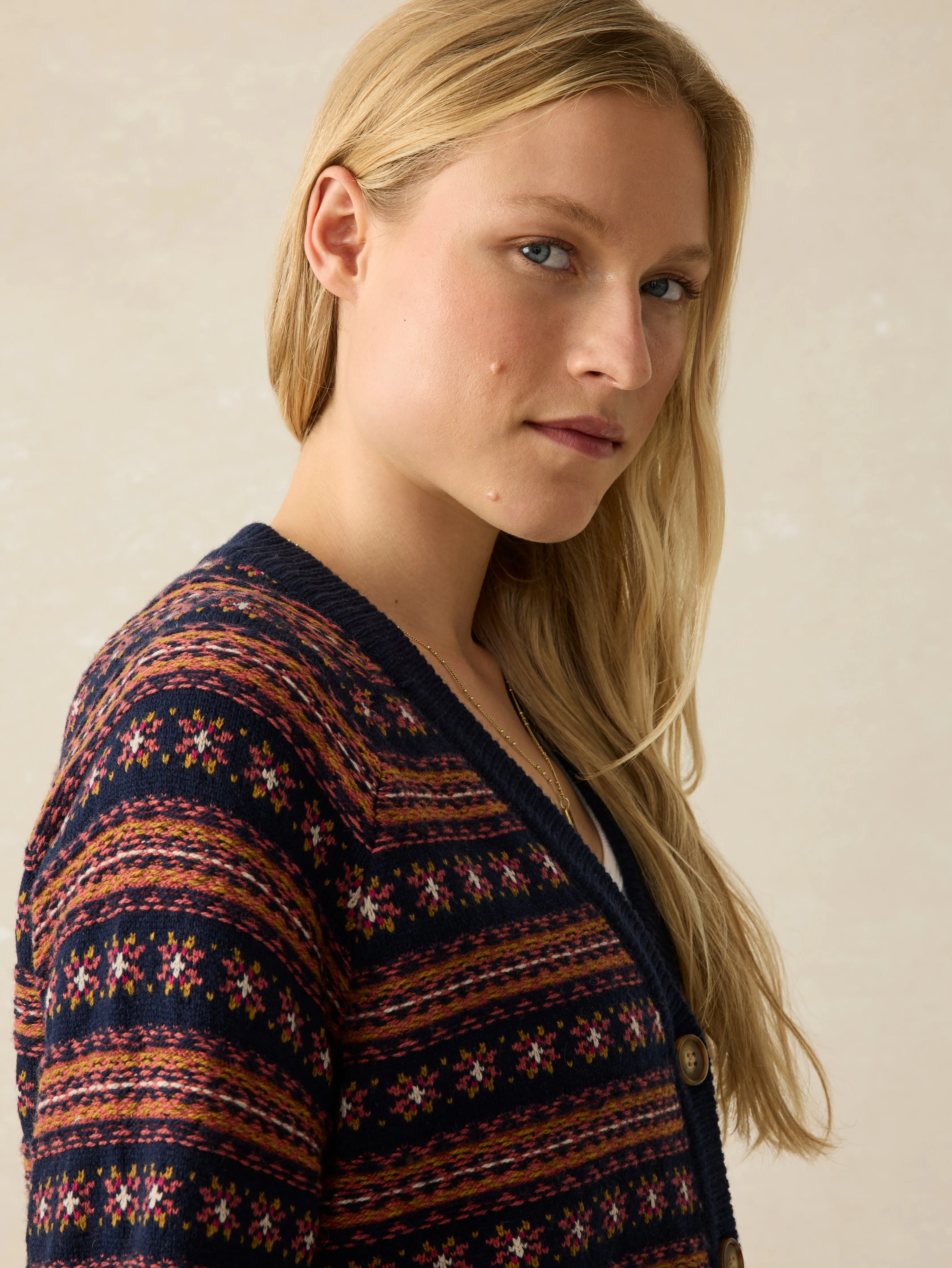 Highland Fairisle Cardigan - Twilight Fairisle sold by Faherty product image thumbnail 3