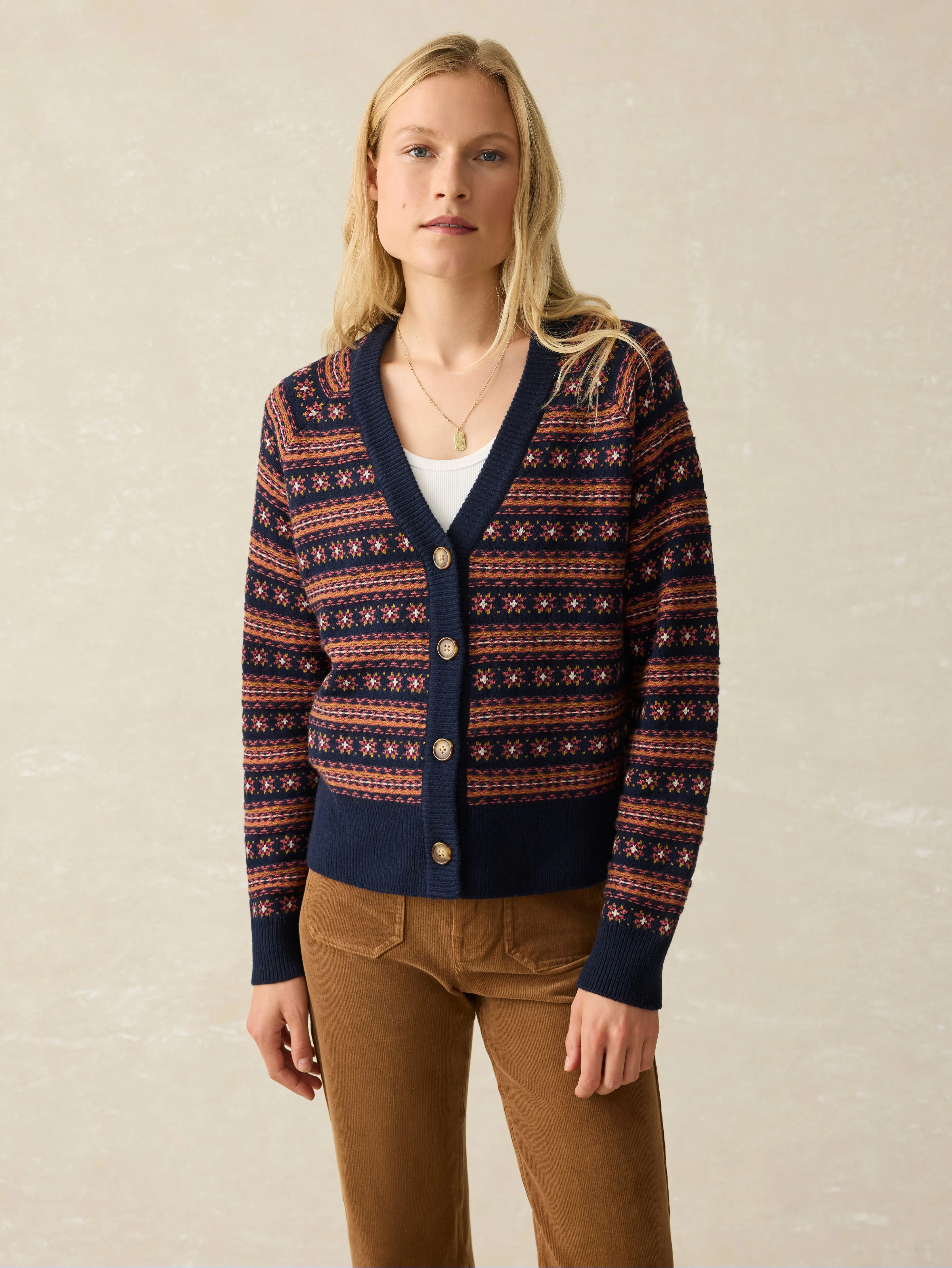 Highland Fairisle Cardigan - Twilight Fairisle sold by Faherty product image thumbnail 2
