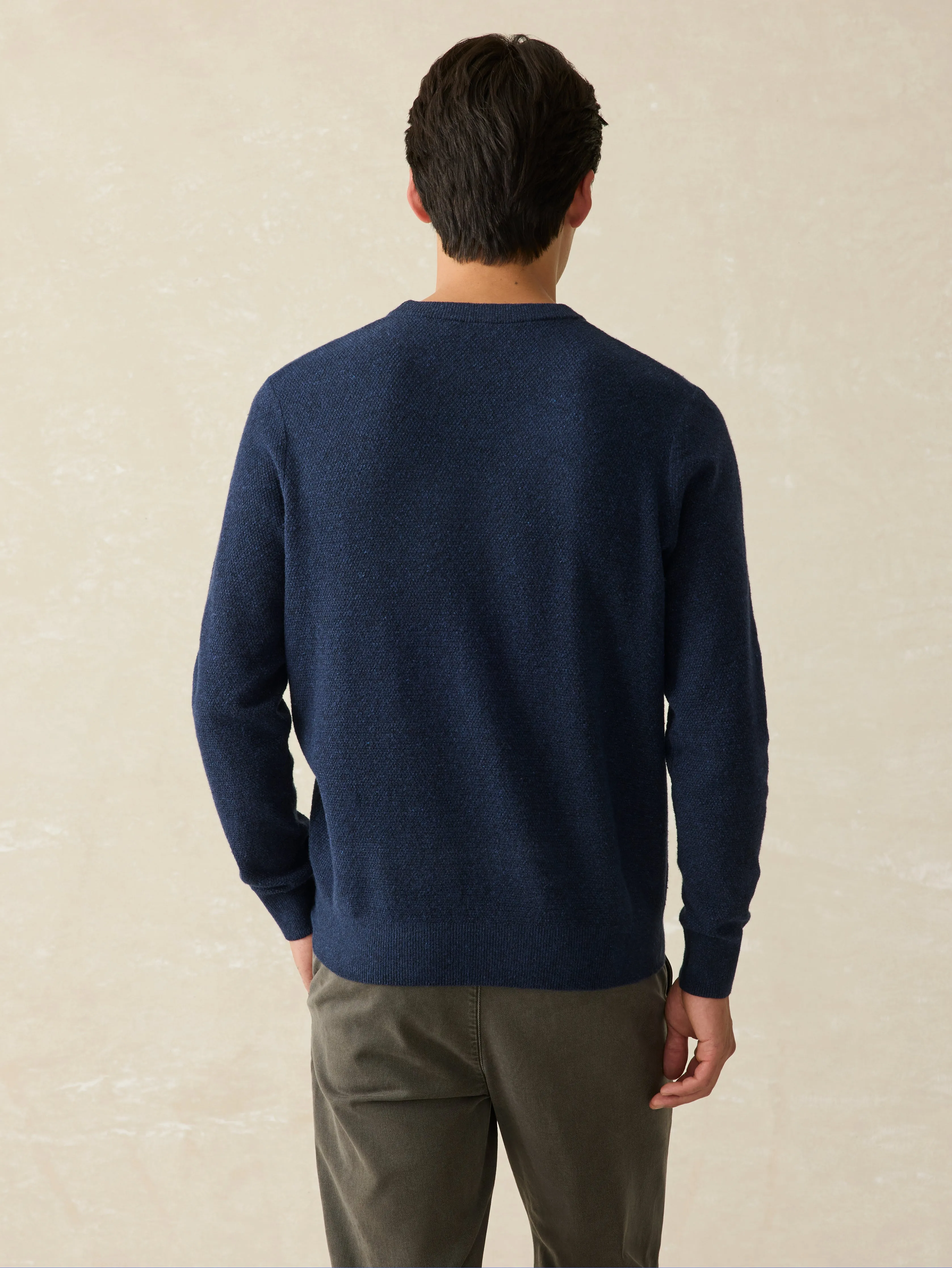 Jackson Crew Sweater - Navy Heather sold by Faherty product image thumbnail 5
