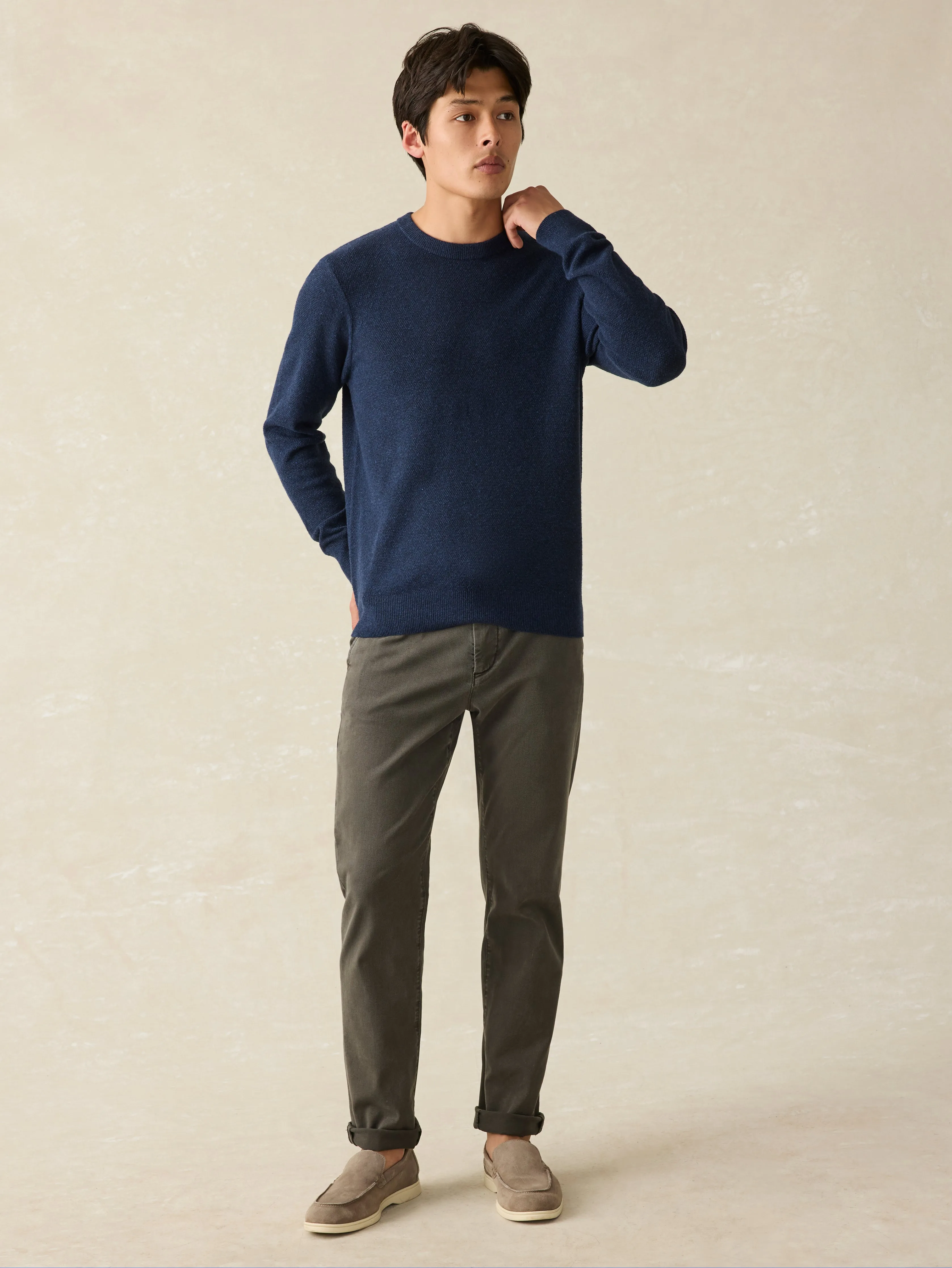 Jackson Crew Sweater - Navy Heather sold by Faherty product image thumbnail 4