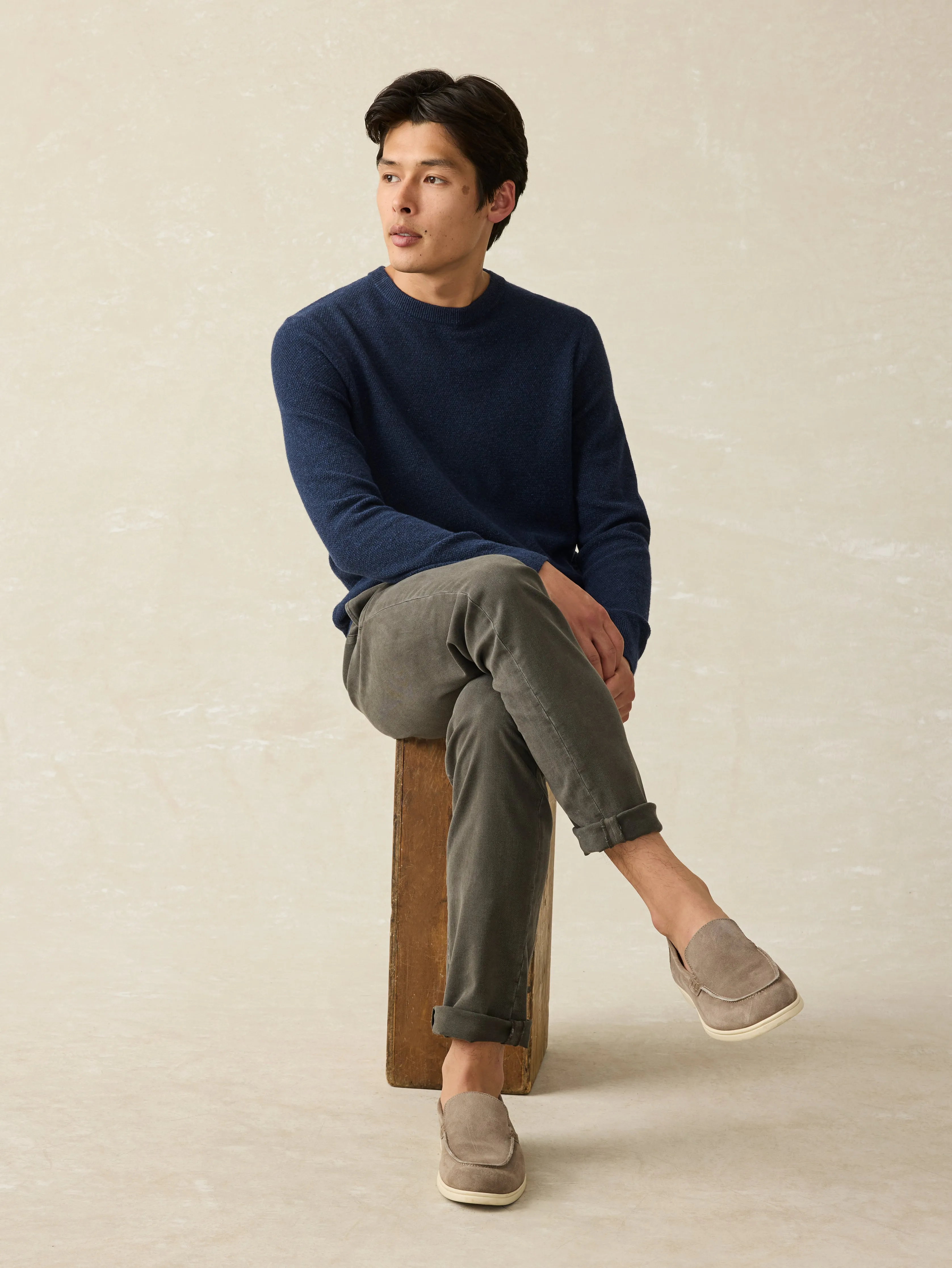 Jackson Crew Sweater - Navy Heather sold by Faherty product image thumbnail 3
