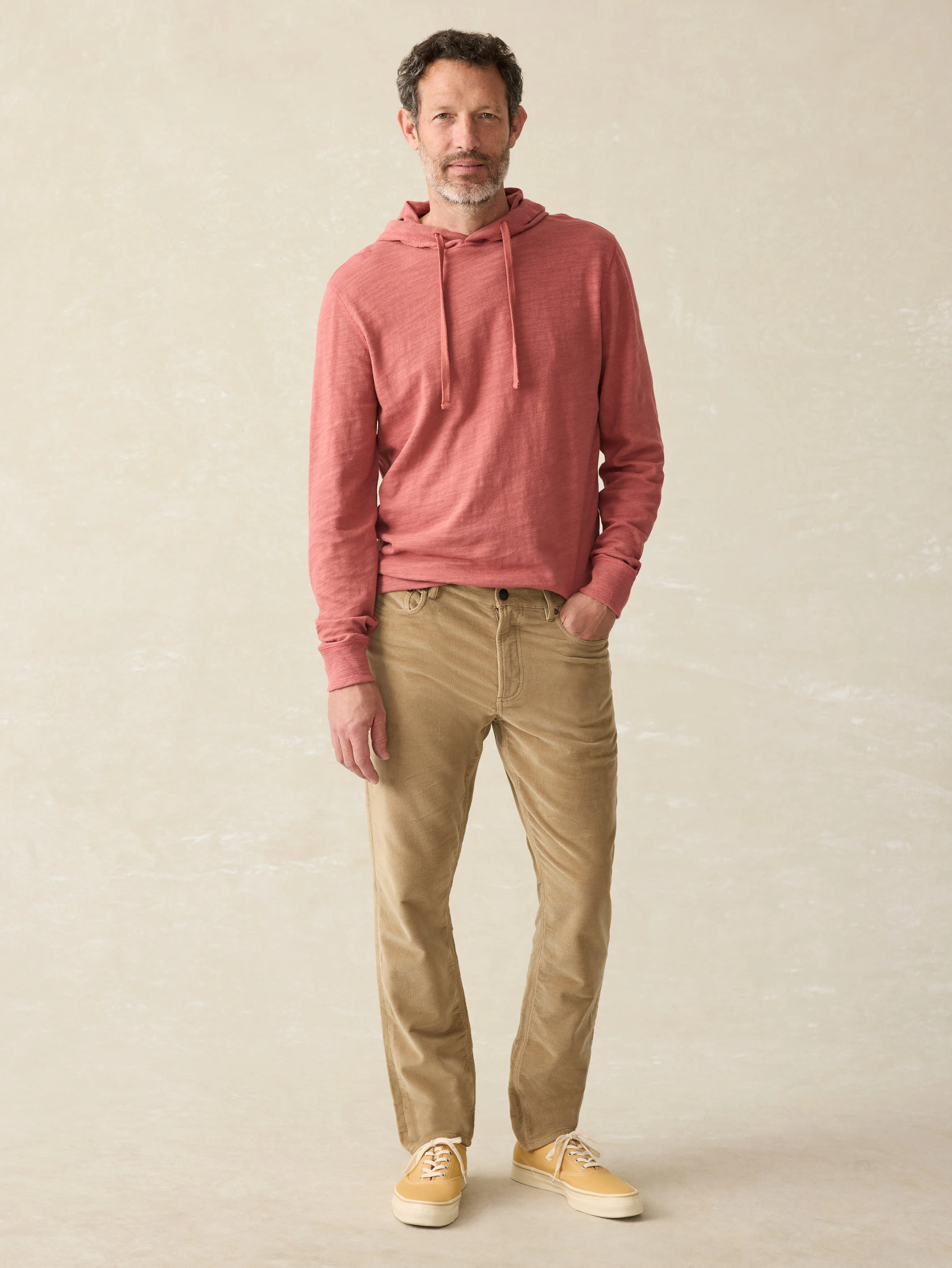 Stretch Terry Corduroy 5-Pocket Pant - Barley sold by Faherty product image thumbnail 2