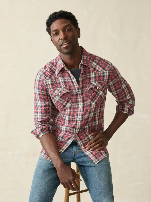 Artisan Twill Western Shirt - Redfern Valley Plaid sold by Faherty