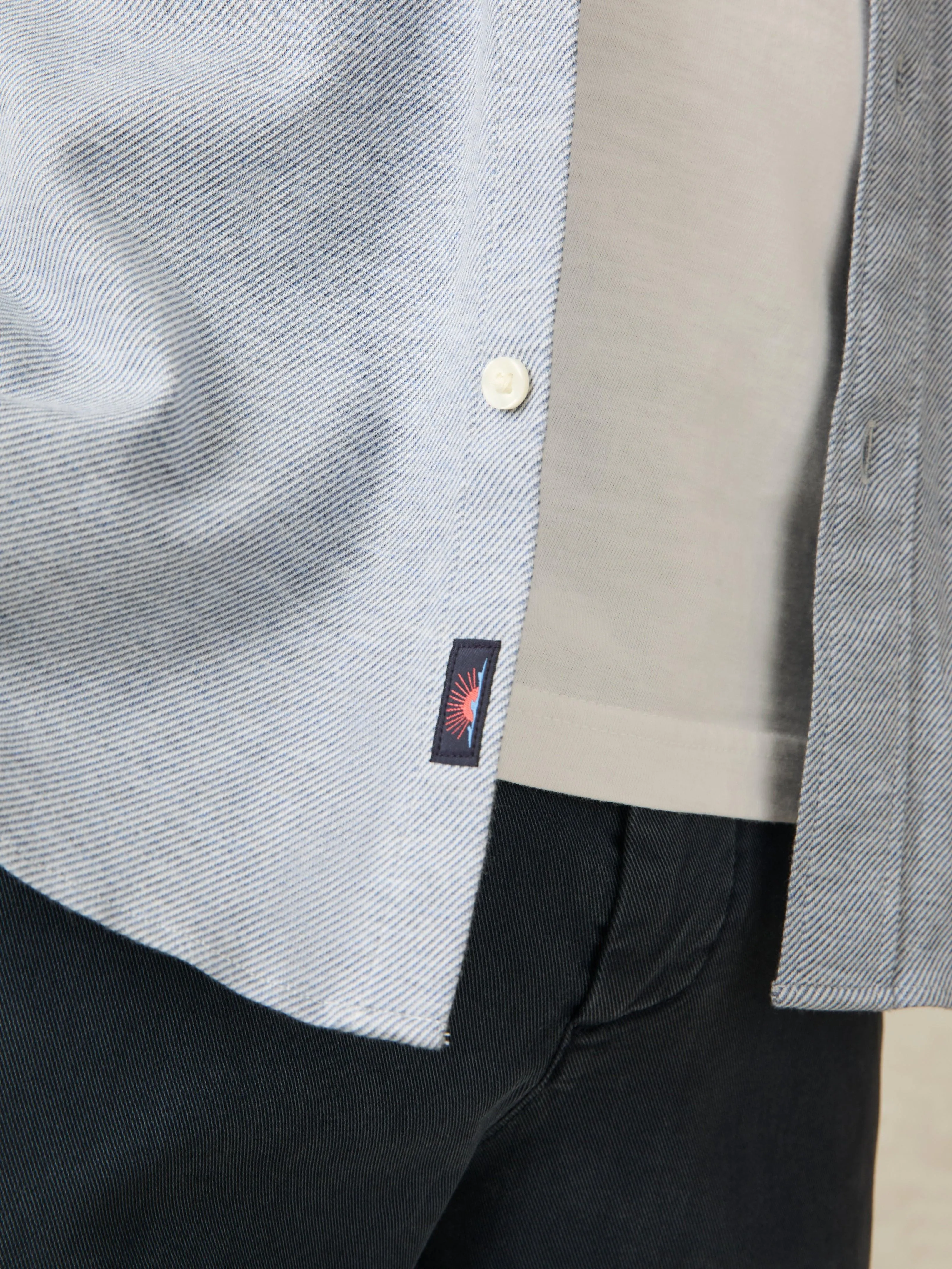 Coastline Knit Shirt (Tall) - Oceanside Blue sold by Faherty product image thumbnail 2