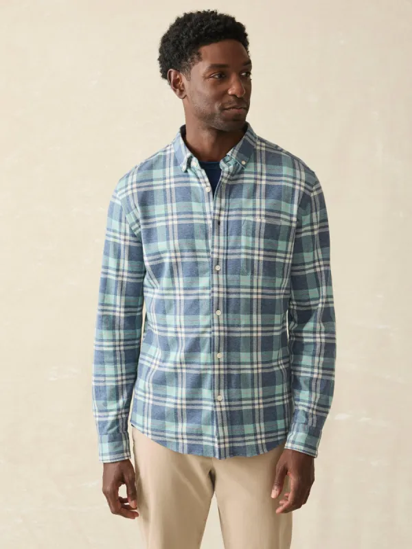 Coastline Knit Shirt (Tall) - Holbrook Island Plaid sold by Faherty