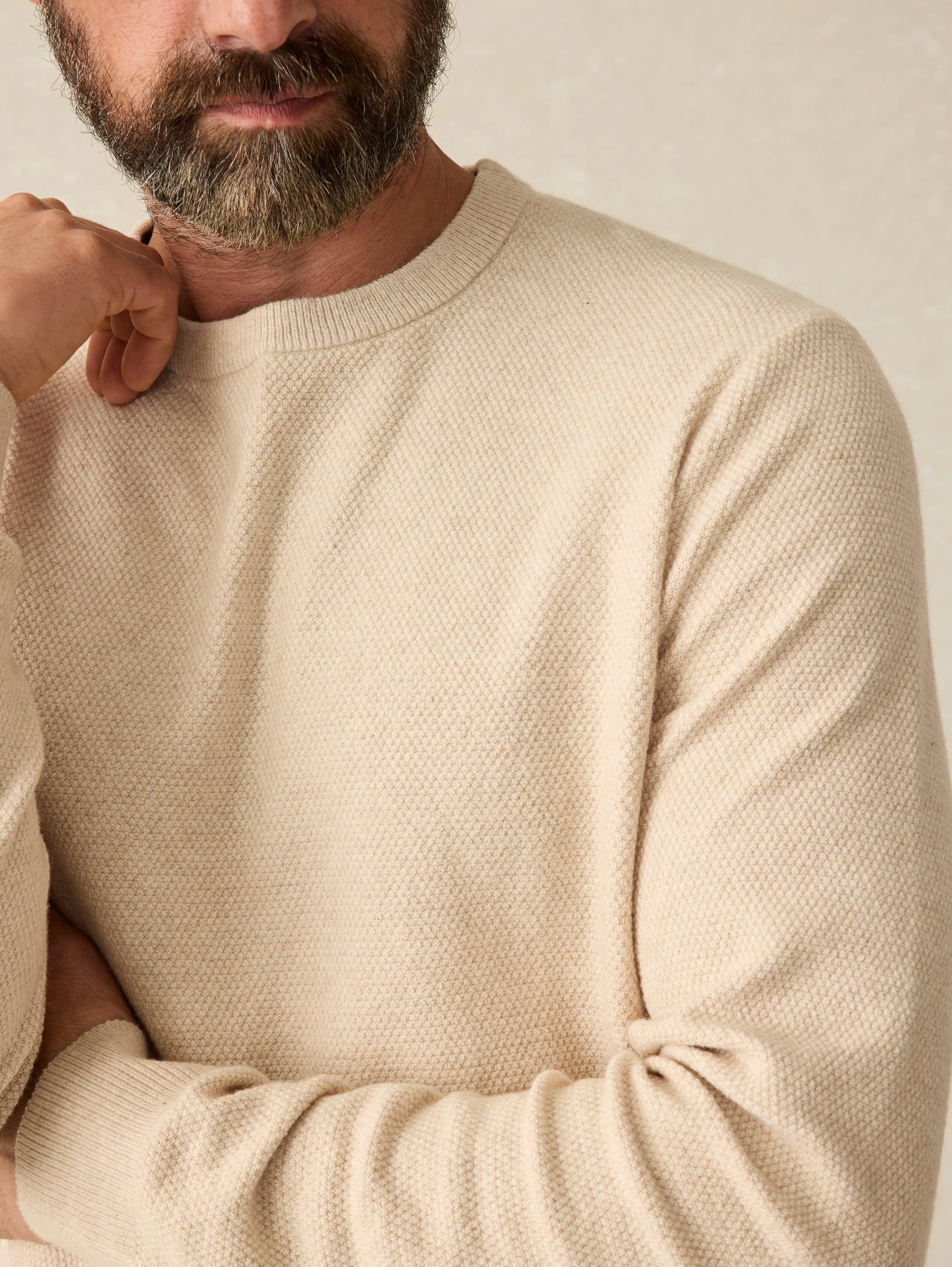 Jackson Crew Sweater (Tall) - Seapoint Sand Heather sold by Faherty product image thumbnail 2