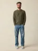Jackson Crew Sweater (Tall) - Olive Heather sold by Faherty