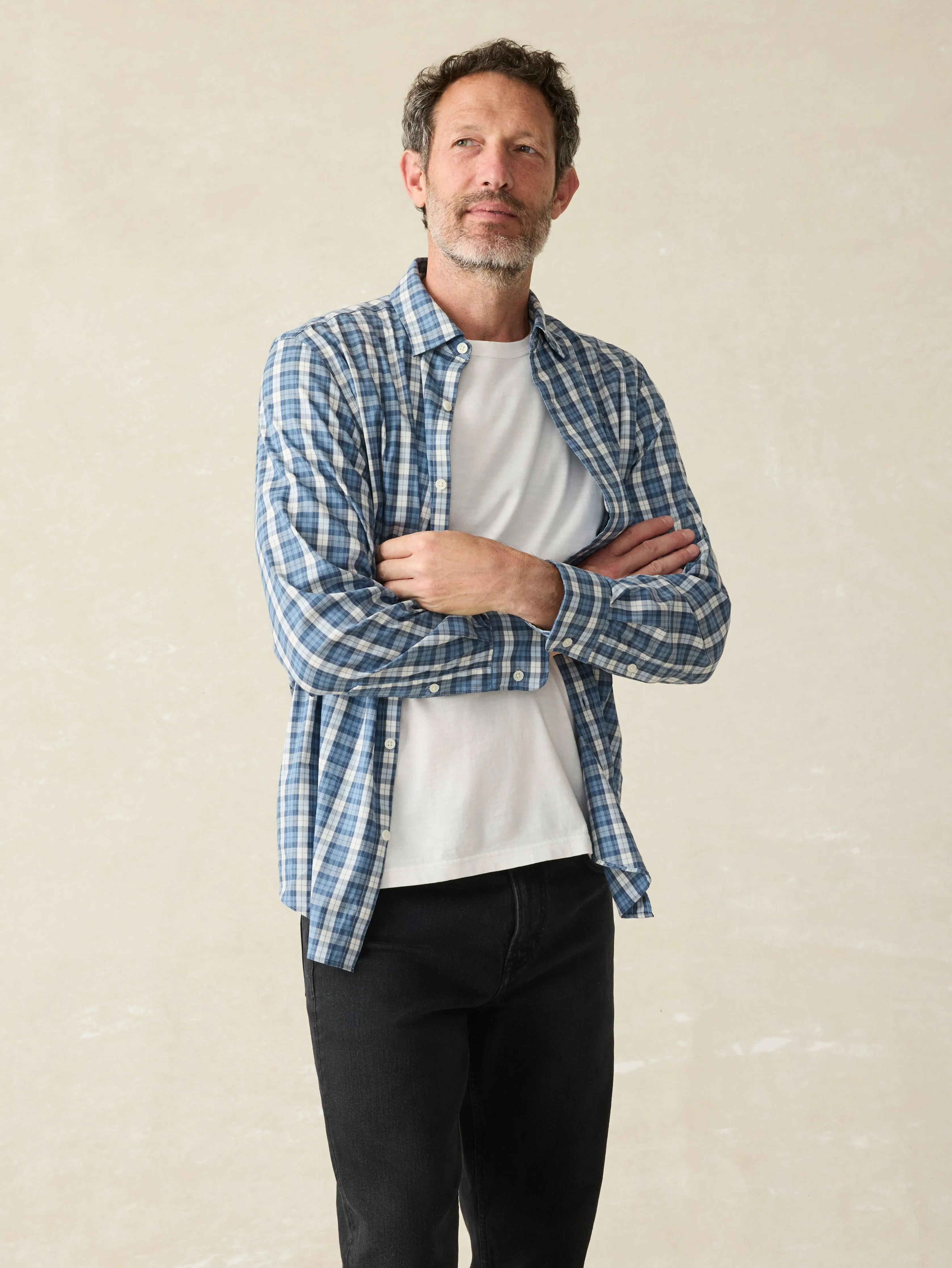 Movement™ Shirt (Tall) - Seaside Blue Plaid sold by Faherty product image thumbnail 2