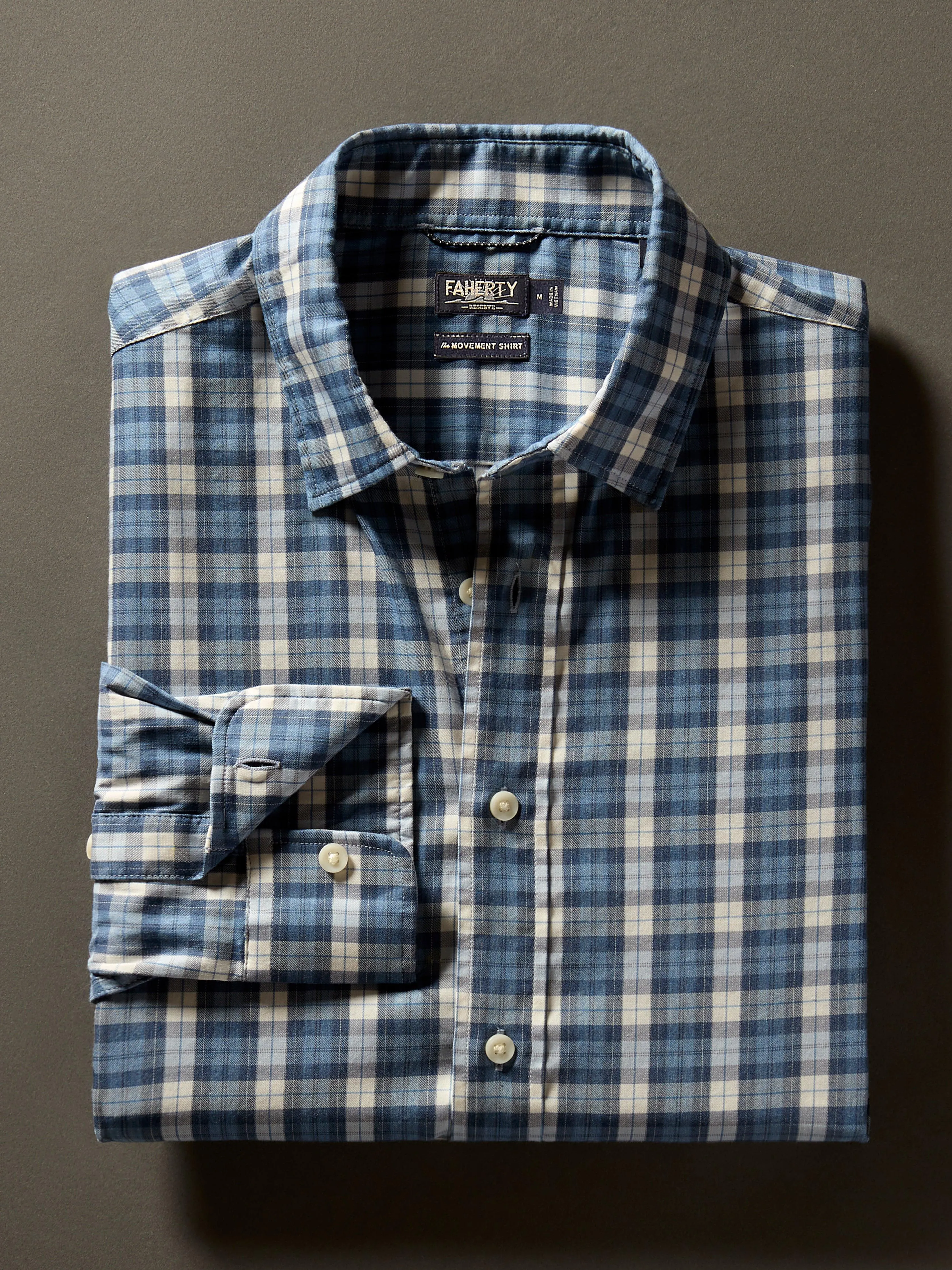 Movement™ Shirt (Tall) - Seaside Blue Plaid sold by Faherty