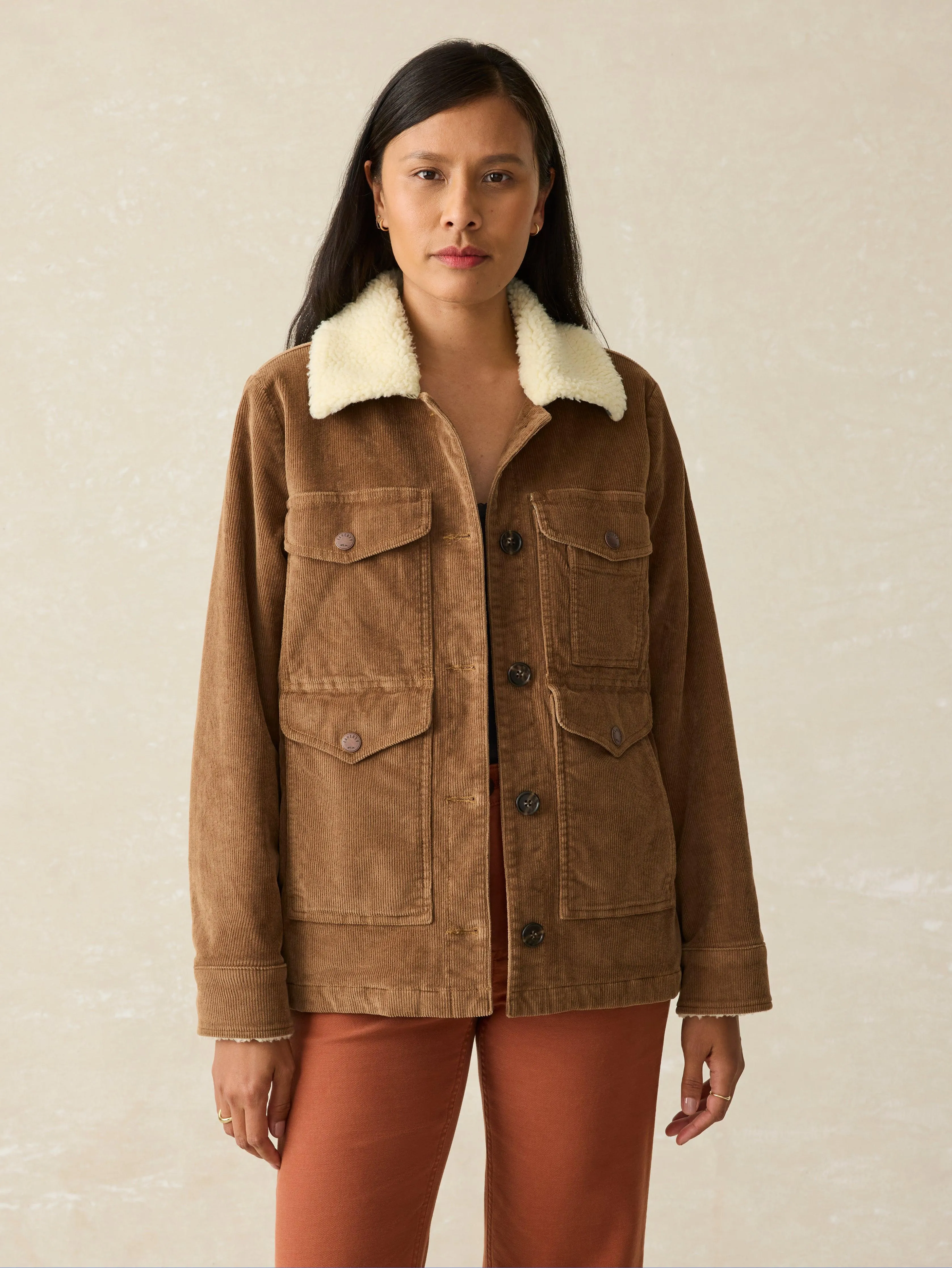 Doug Good Feather Corduroy Jacket - Cord Brown sold by Faherty product image thumbnail 2