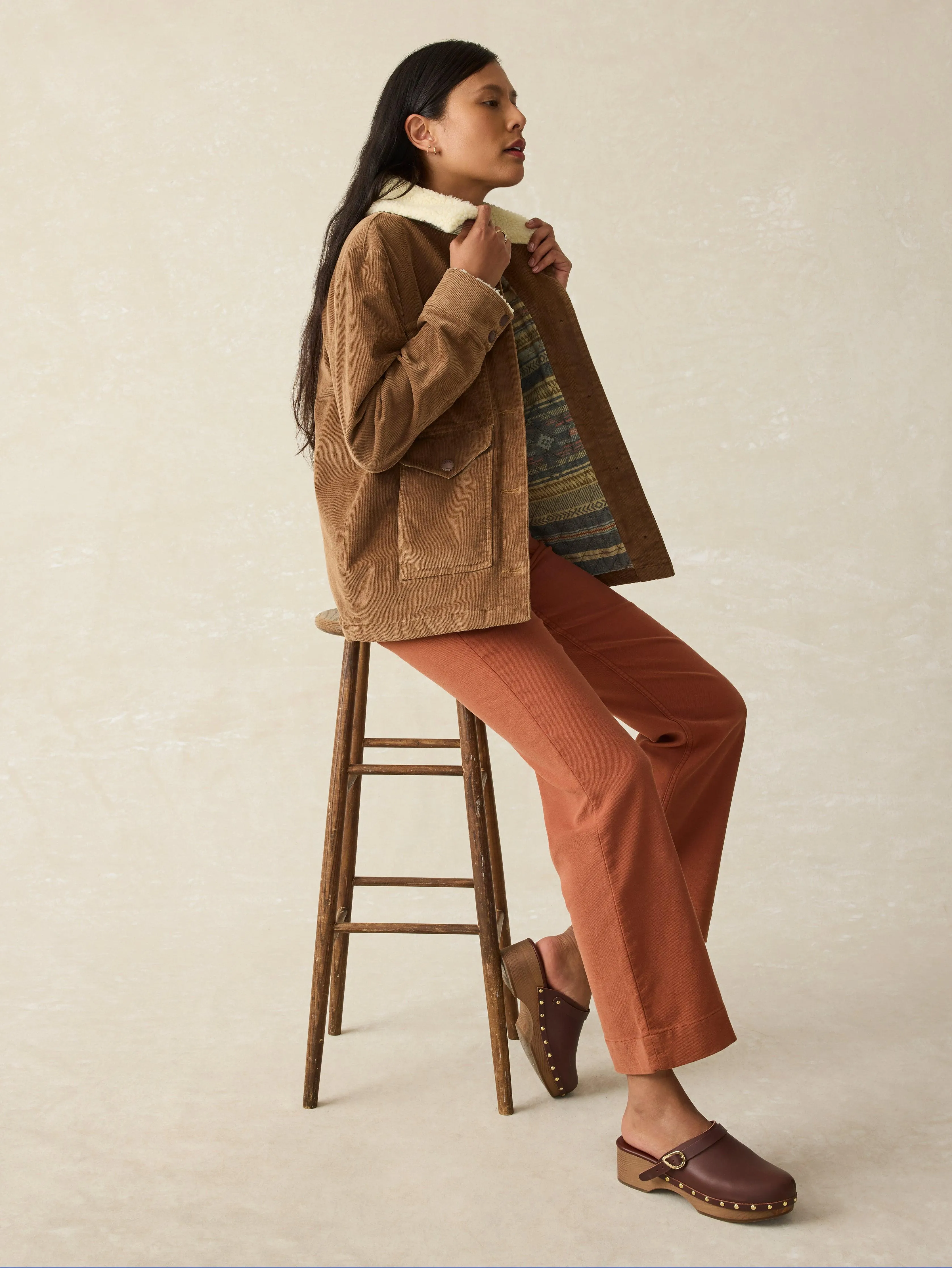 Doug Good Feather Corduroy Jacket - Cord Brown sold by Faherty product image thumbnail 5