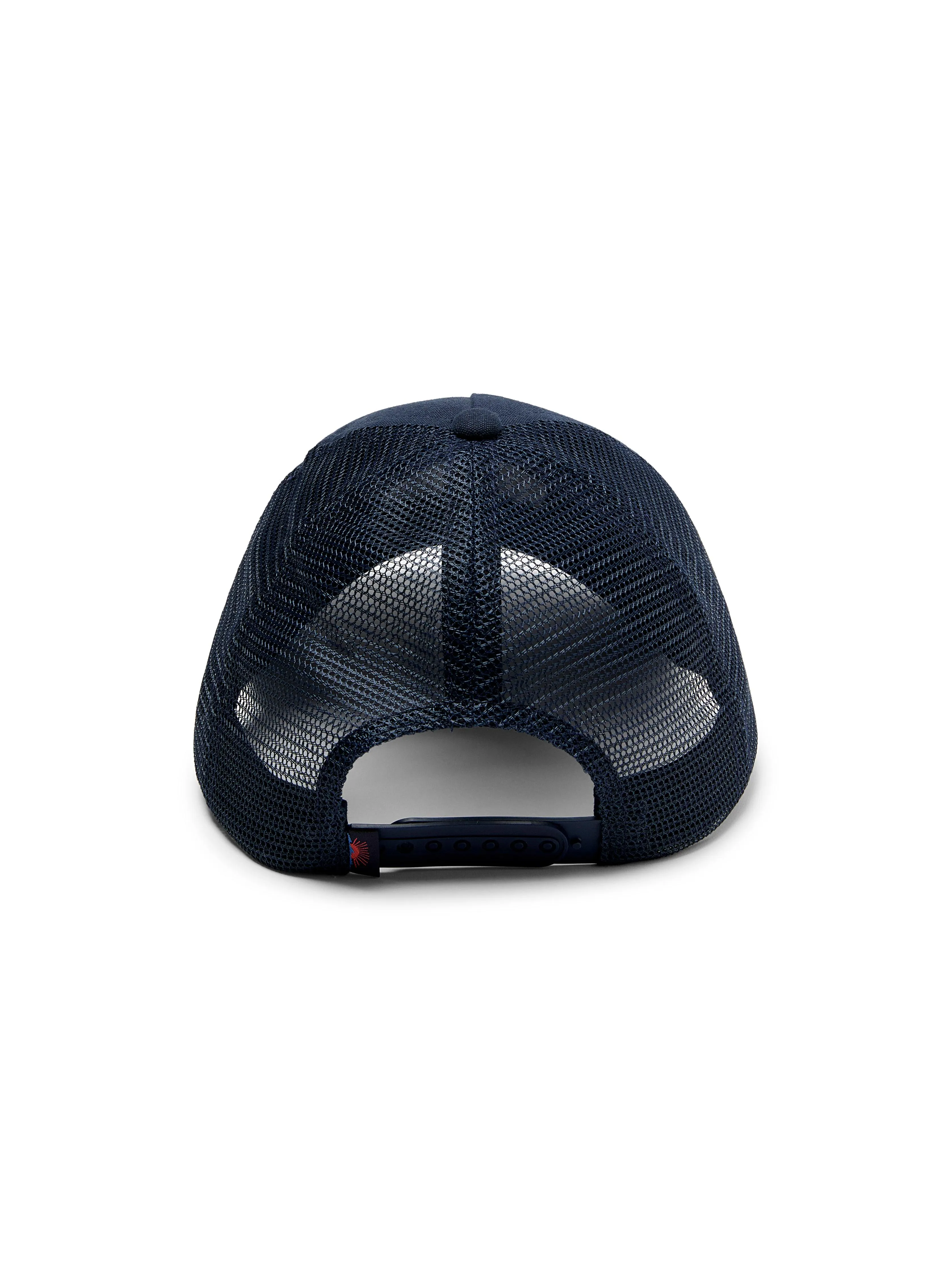 New York Retro Sun And Waves Trucker - Navy Navy sold by Faherty product image thumbnail 3