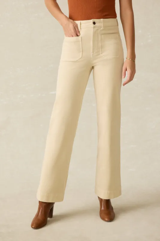 Softstretch Cord Patch Pocket Pant - Summer Sand sold by Faherty
