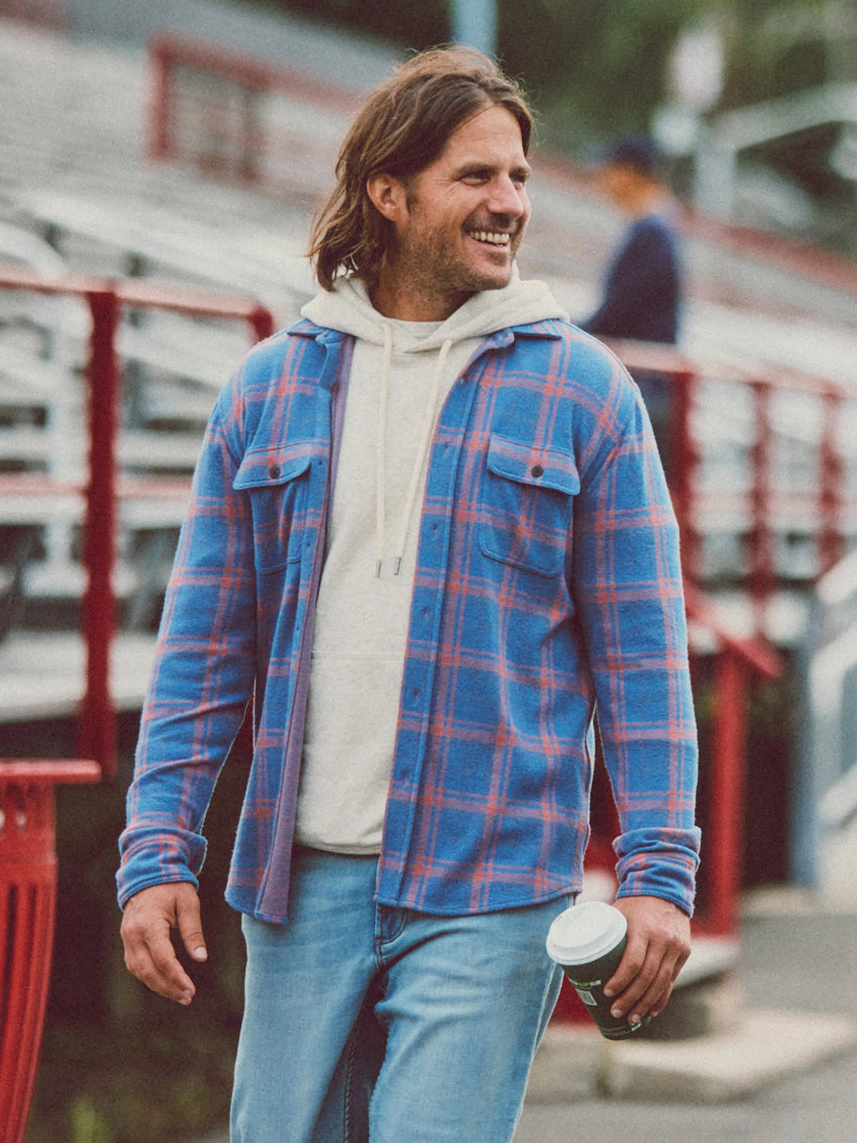 Legend™ Sweater Shirt - Twilight Mauve Plaid sold by Faherty