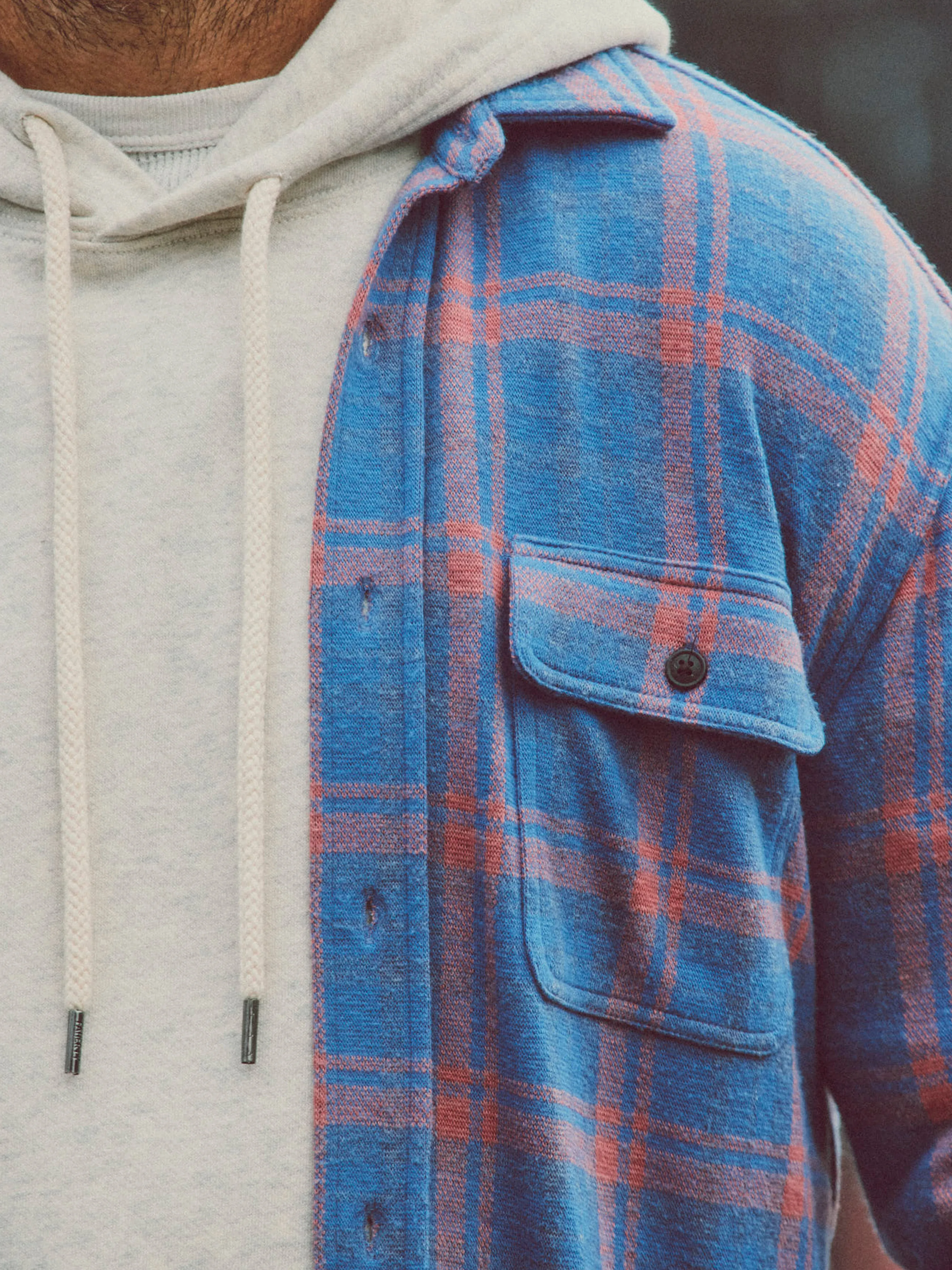 Legend™ Sweater Shirt - Twilight Mauve Plaid sold by Faherty product image thumbnail 2