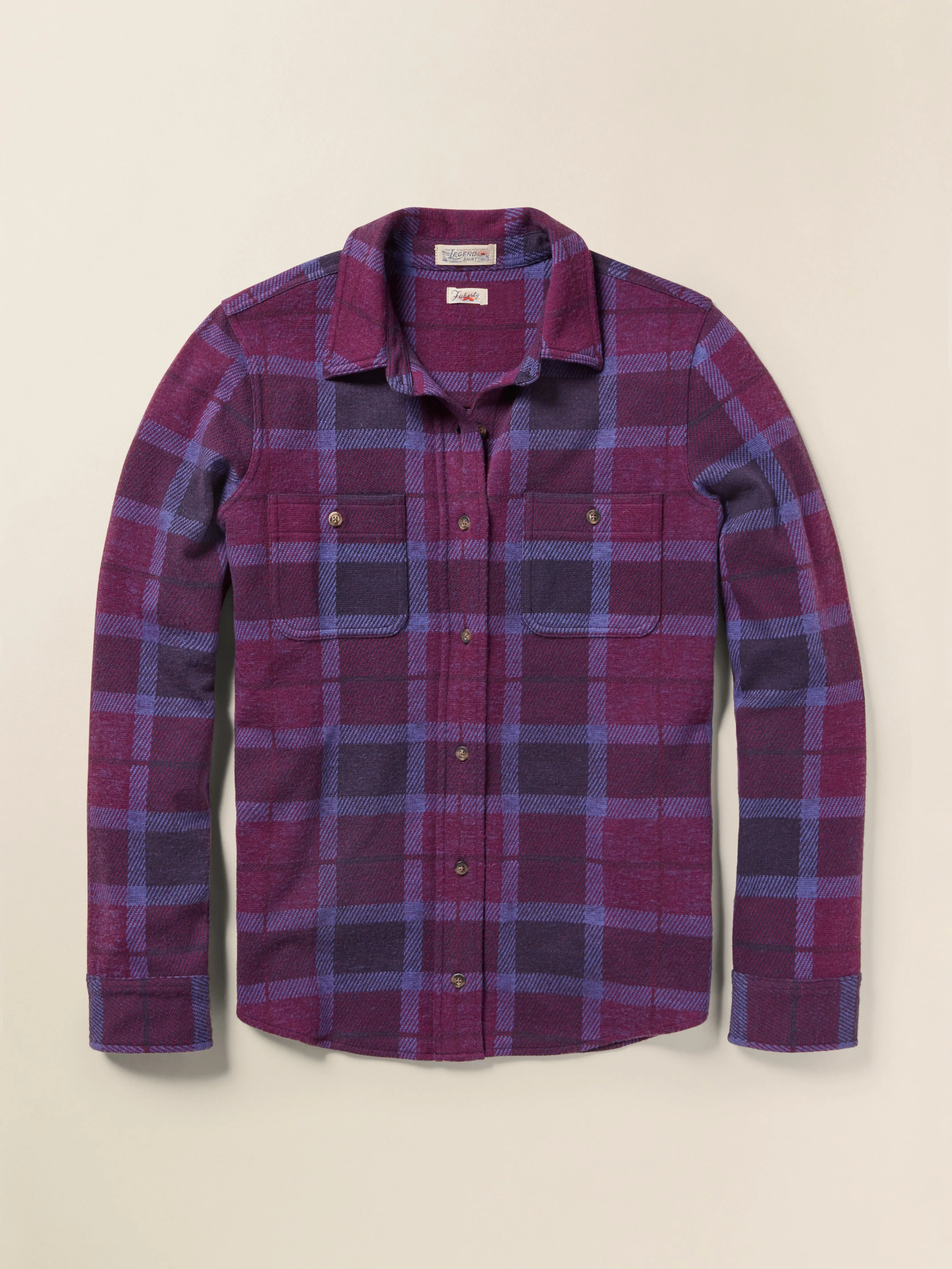 Legend™ Sweater Shirt - Snowberry Plaid sold by Faherty