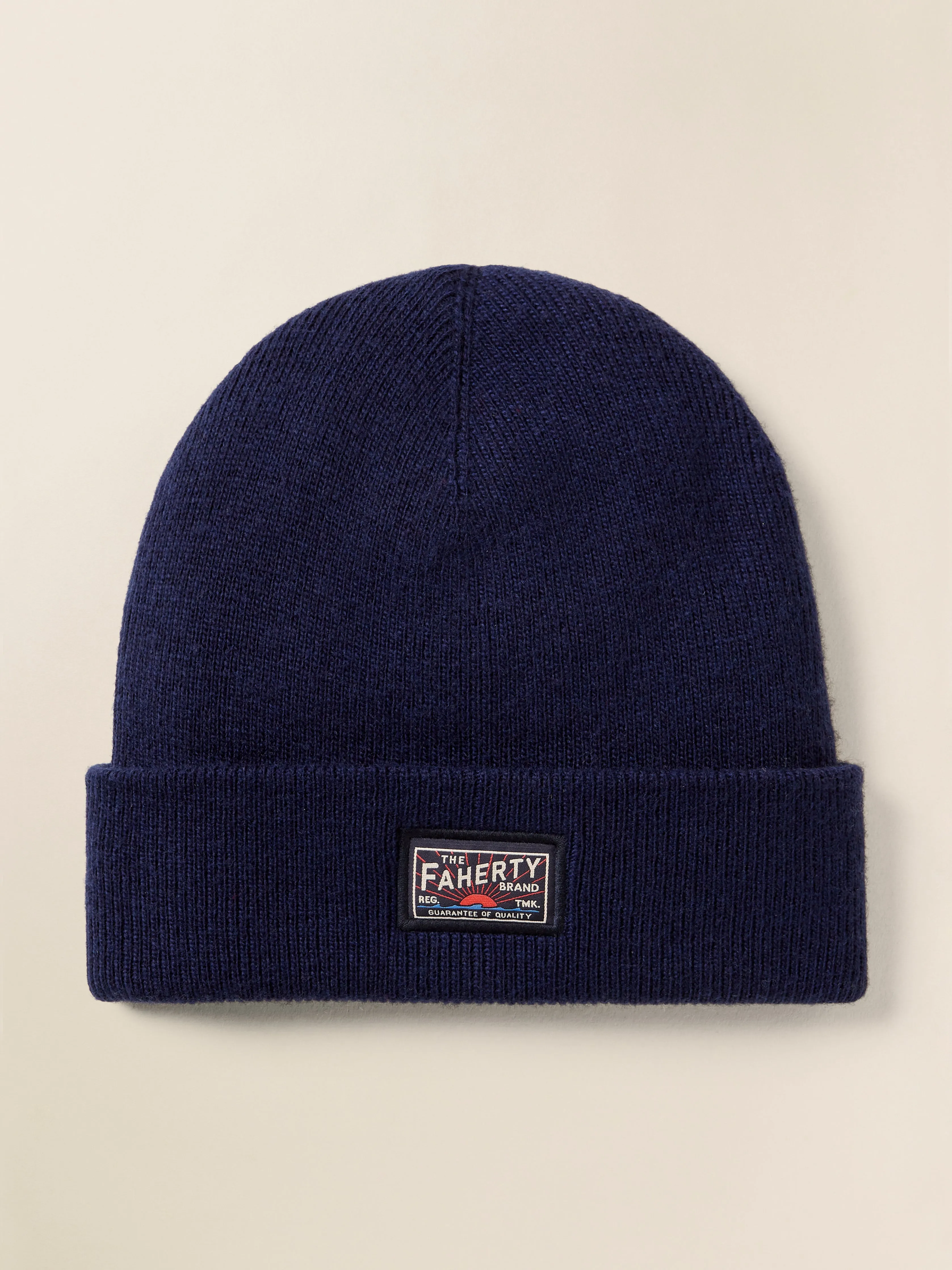 Faherty Logo Beanie - Navy sold by Faherty product image thumbnail 3