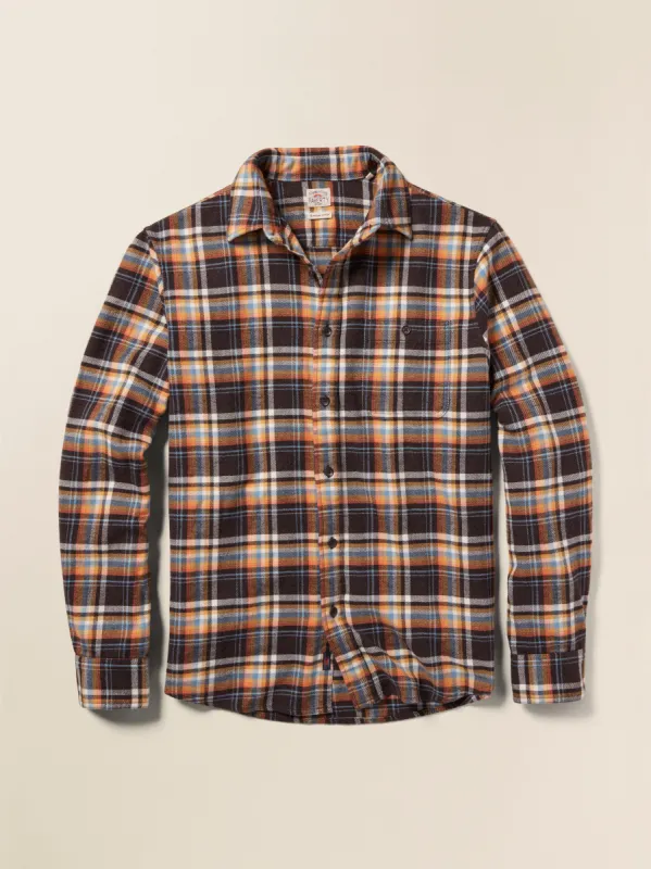 Super Brushed Flannel - Walnut Wood Plaid sold by Faherty