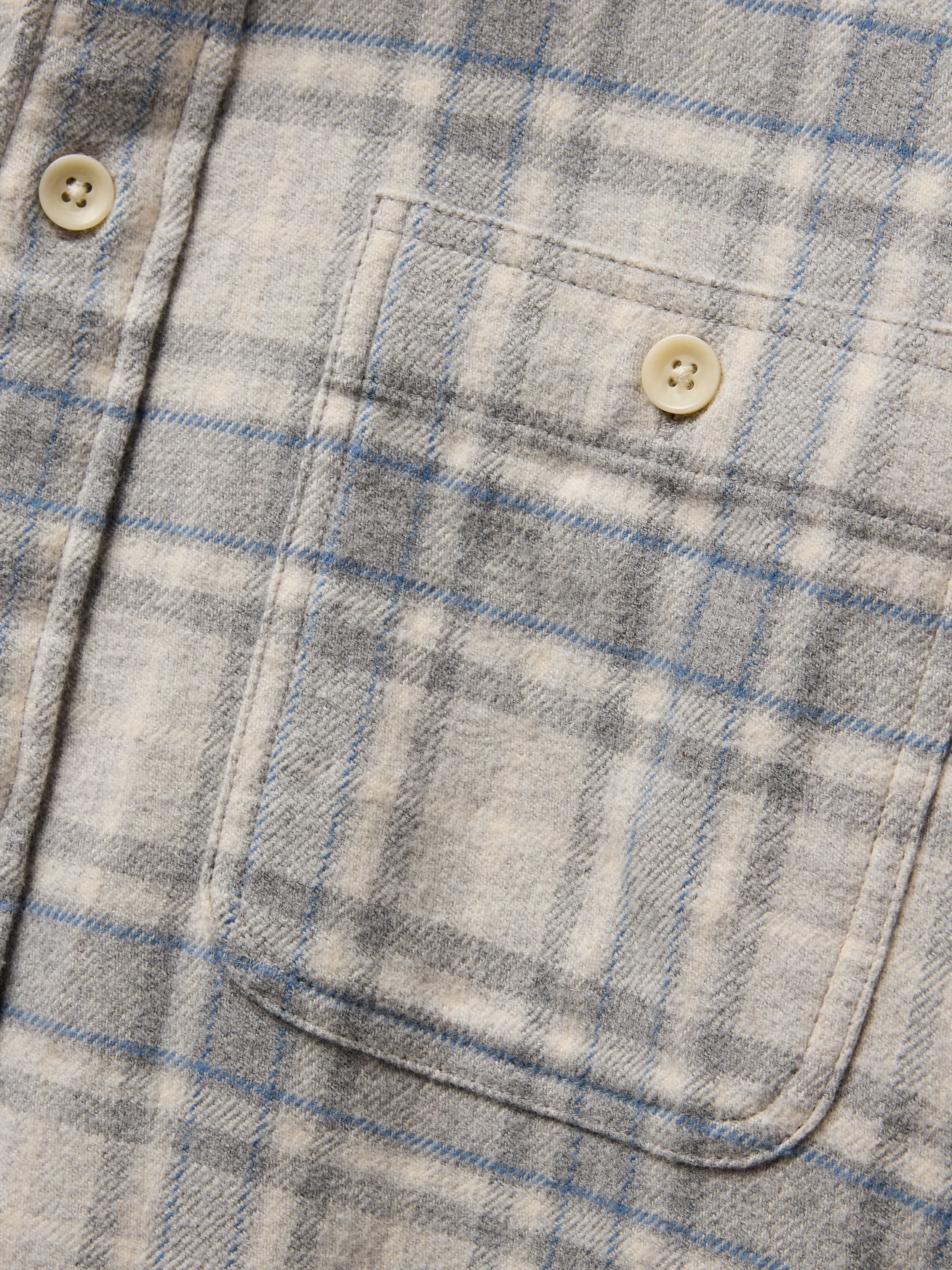 Super Brushed Flannel - Grey Falls Plaid sold by Faherty product image thumbnail 2