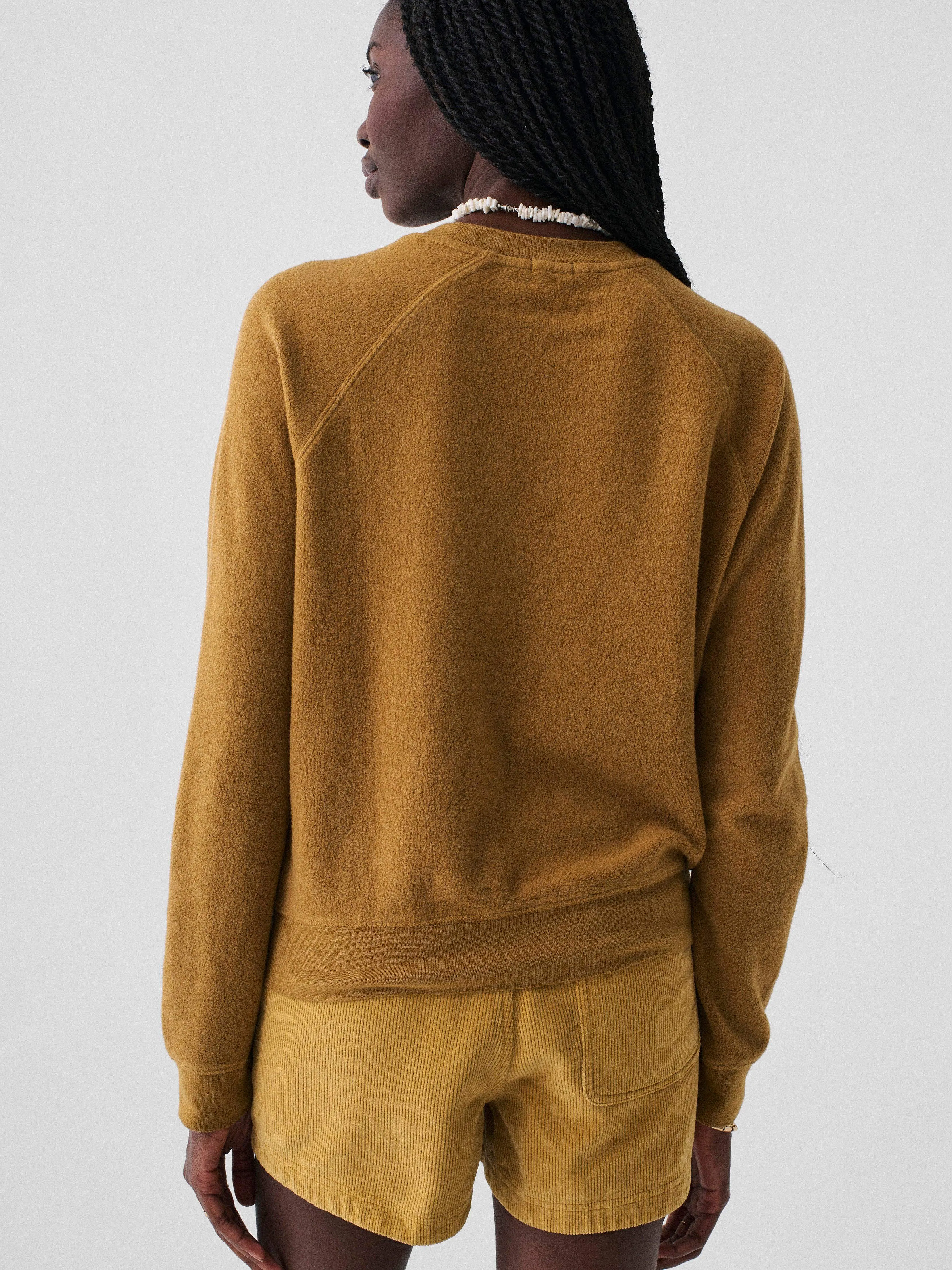 Beach Fleece Crew - Gold Brown sold by Faherty product image thumbnail 5