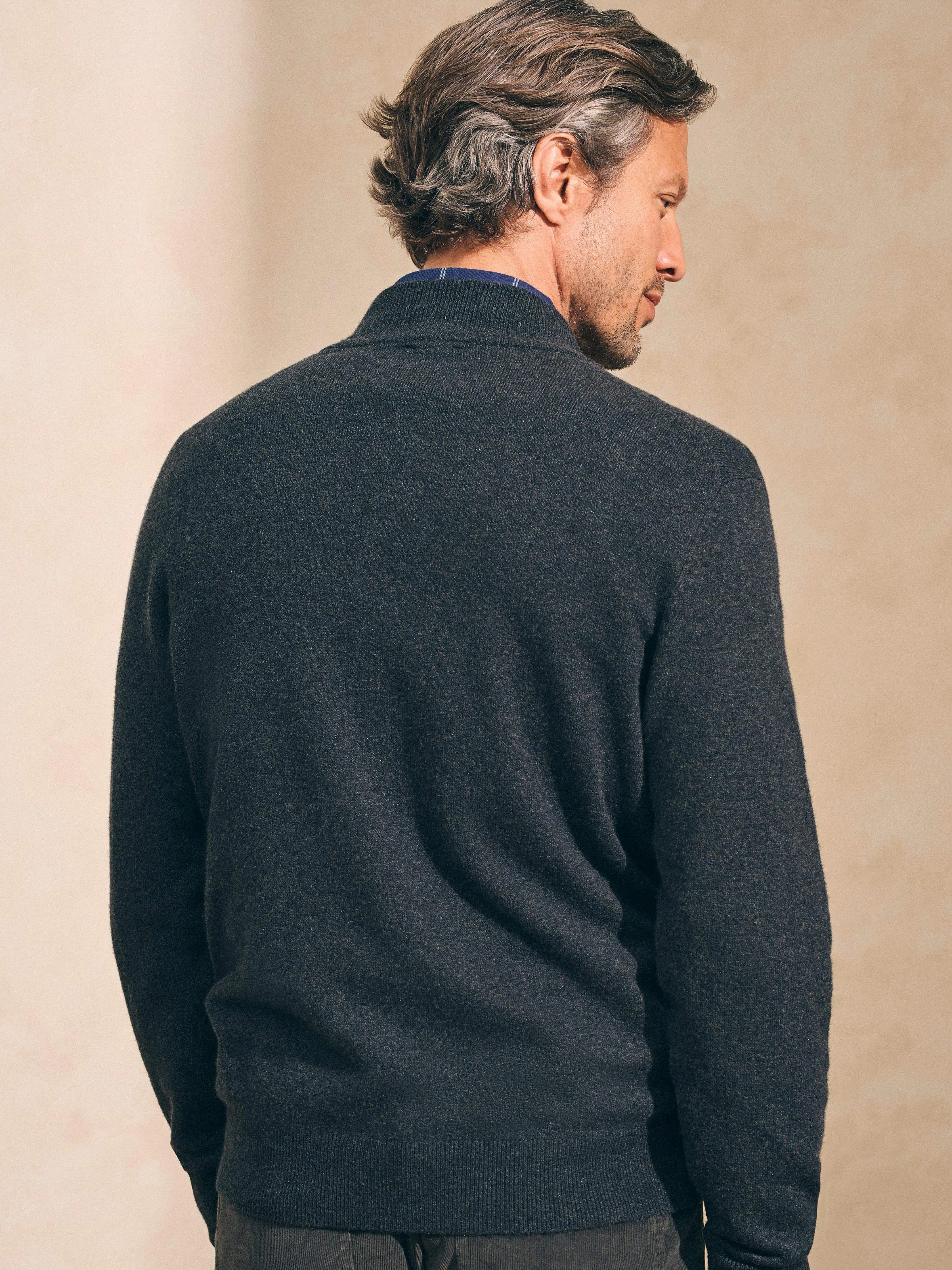Mountain Quarter Zip Sweater (Tall) - Ash Heather sold by Faherty product image thumbnail 5