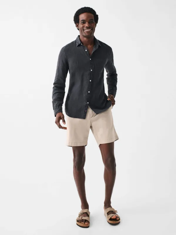 Laguna Linen Shirt - Washed Black sold by Faherty