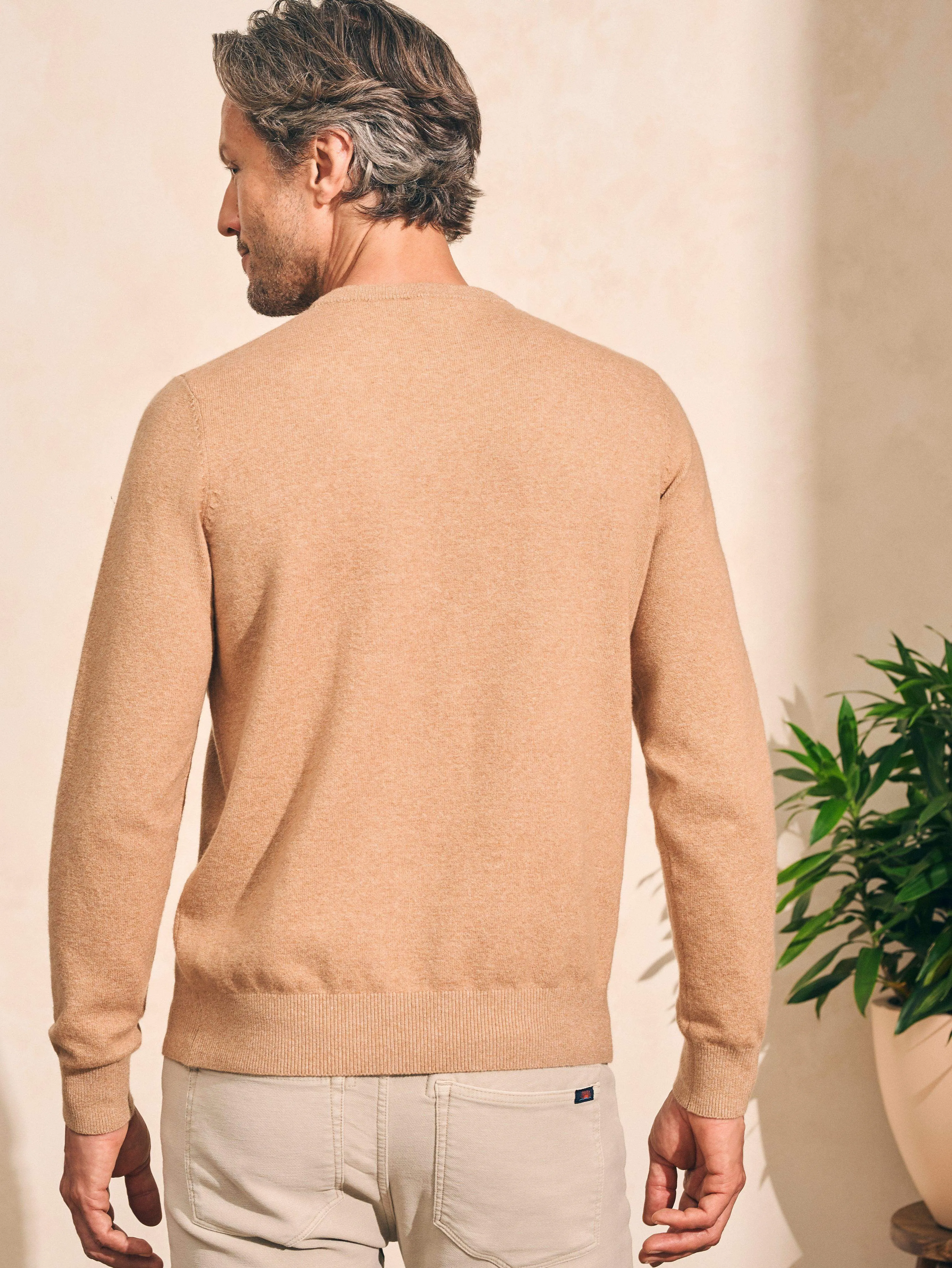 Mountain Crew Sweater - Wheat Heather sold by Faherty product image thumbnail 4