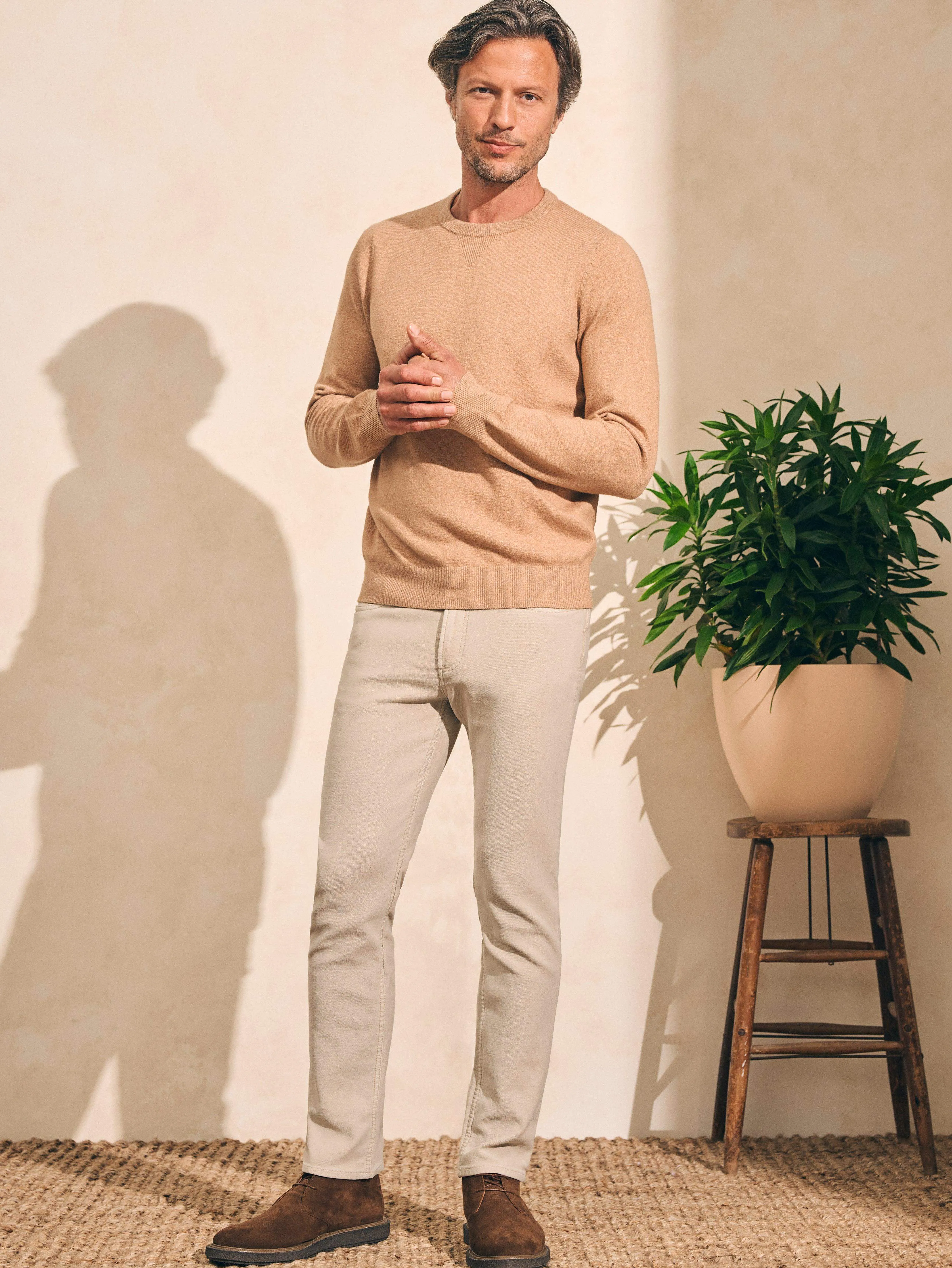 Mountain Crew Sweater - Wheat Heather sold by Faherty product image thumbnail 3