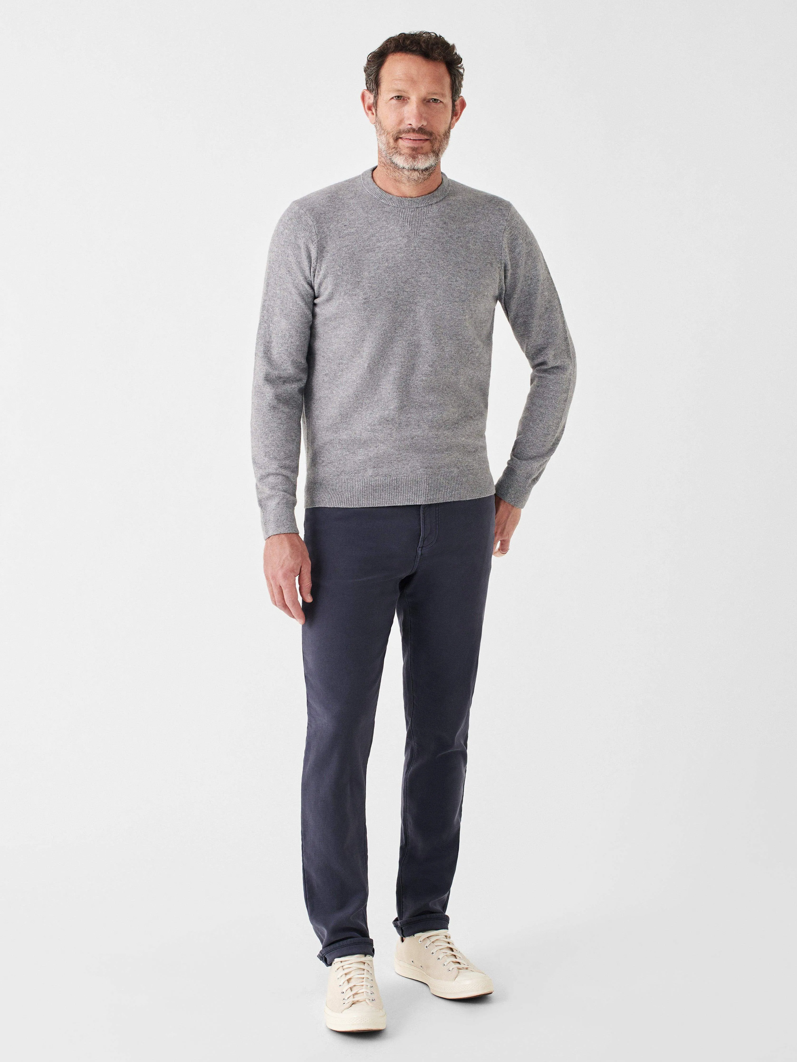 Mountain Crew Sweater - Light Grey Heather sold by Faherty product image thumbnail 4