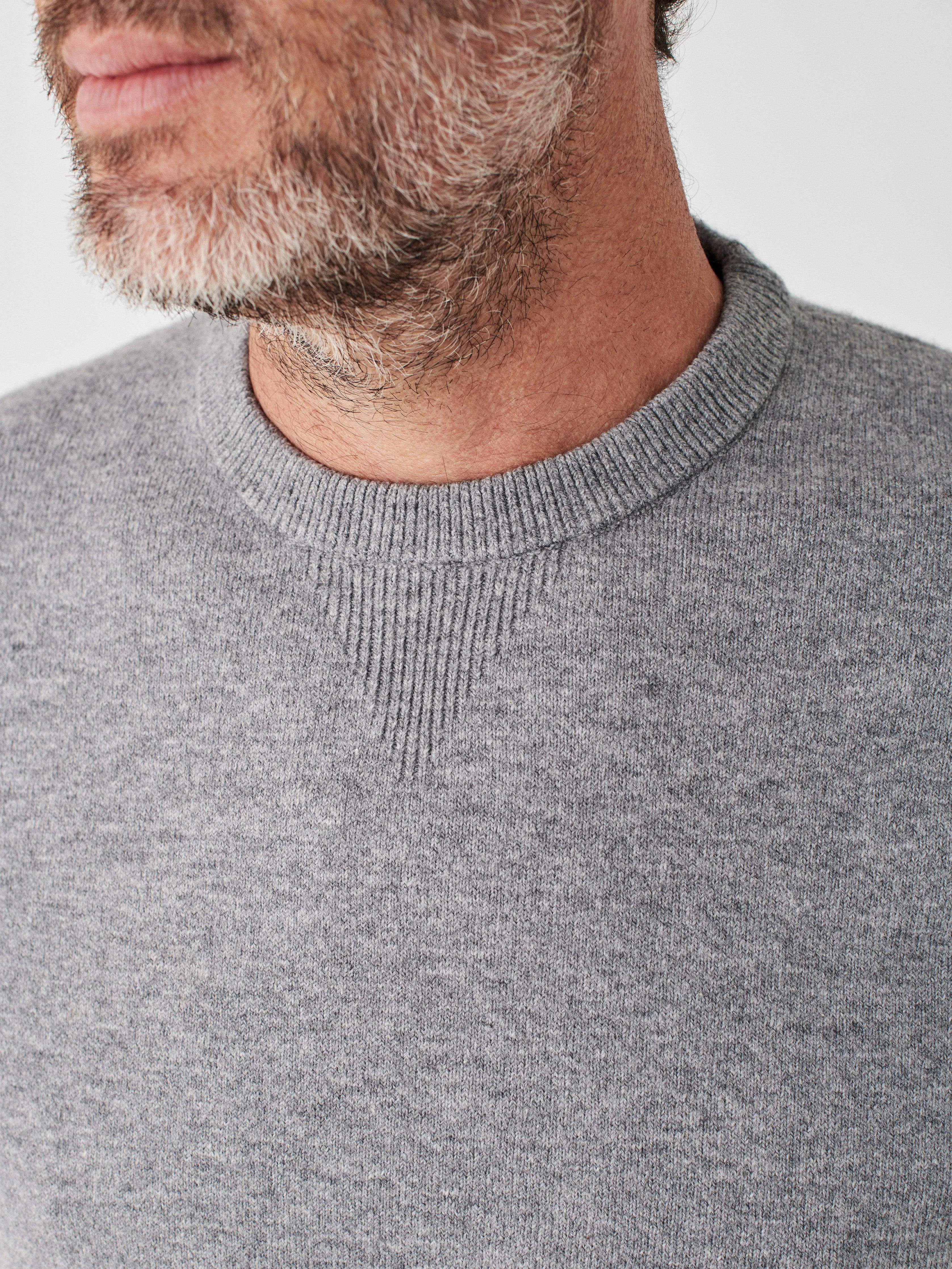 Mountain Crew Sweater - Light Grey Heather sold by Faherty product image thumbnail 2