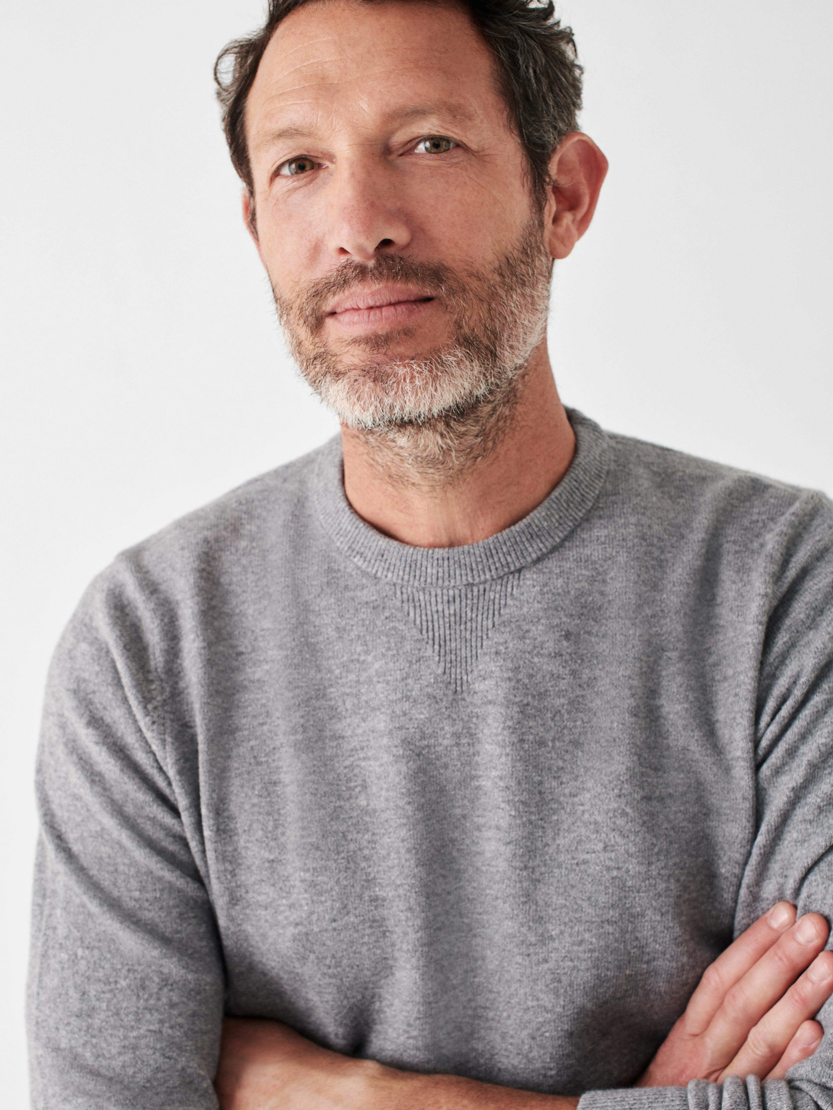 Mountain Crew Sweater - Light Grey Heather sold by Faherty product image thumbnail 3