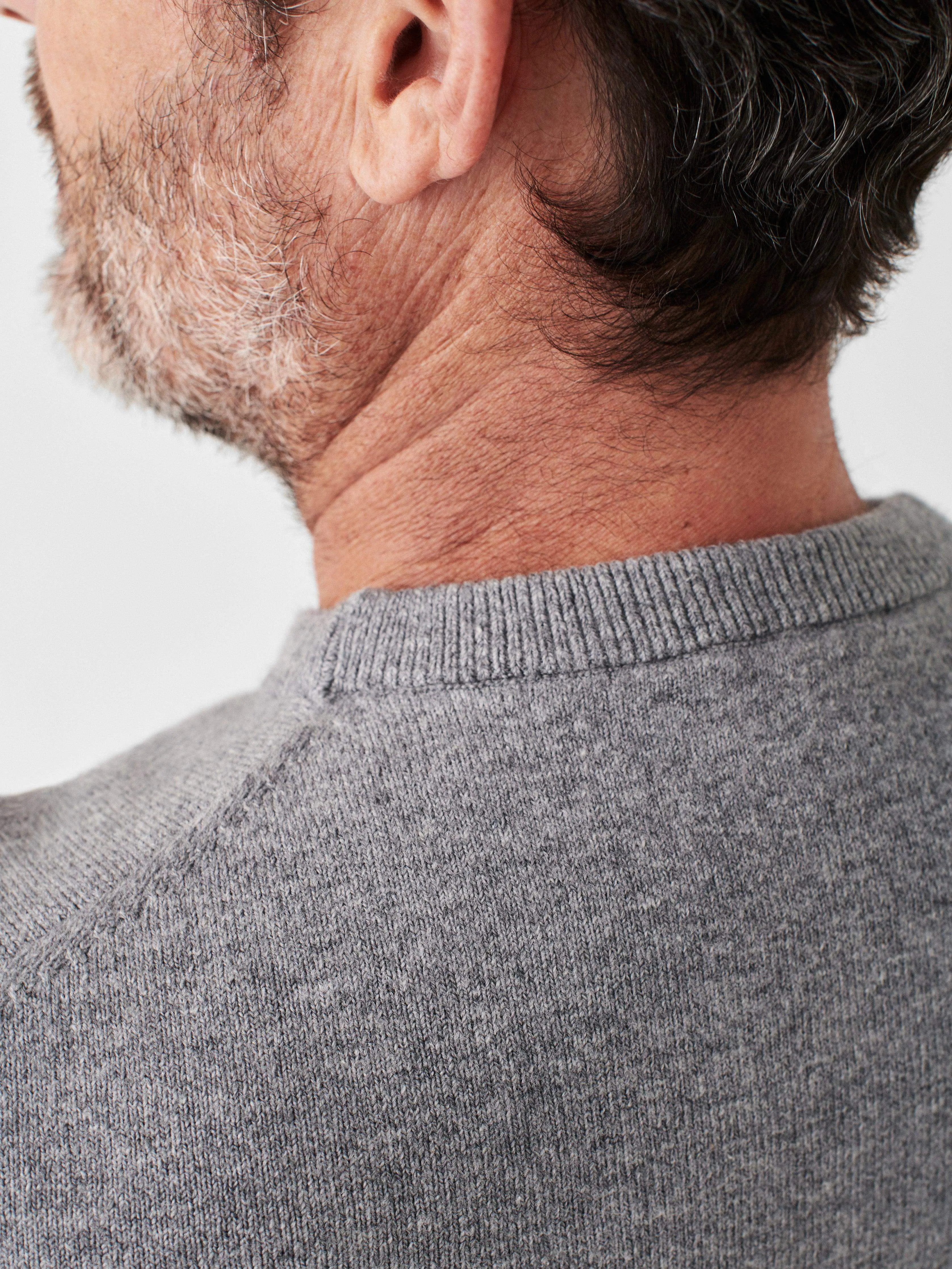 Mountain Crew Sweater - Light Grey Heather sold by Faherty product image thumbnail 5