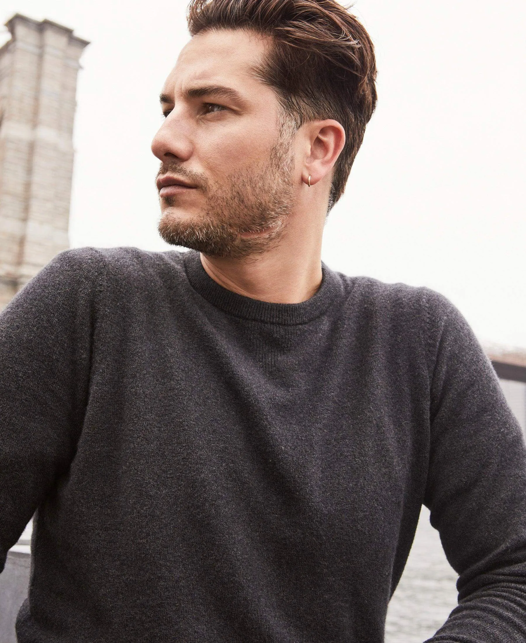 Mountain Crew Sweater - Ash Heather sold by Faherty