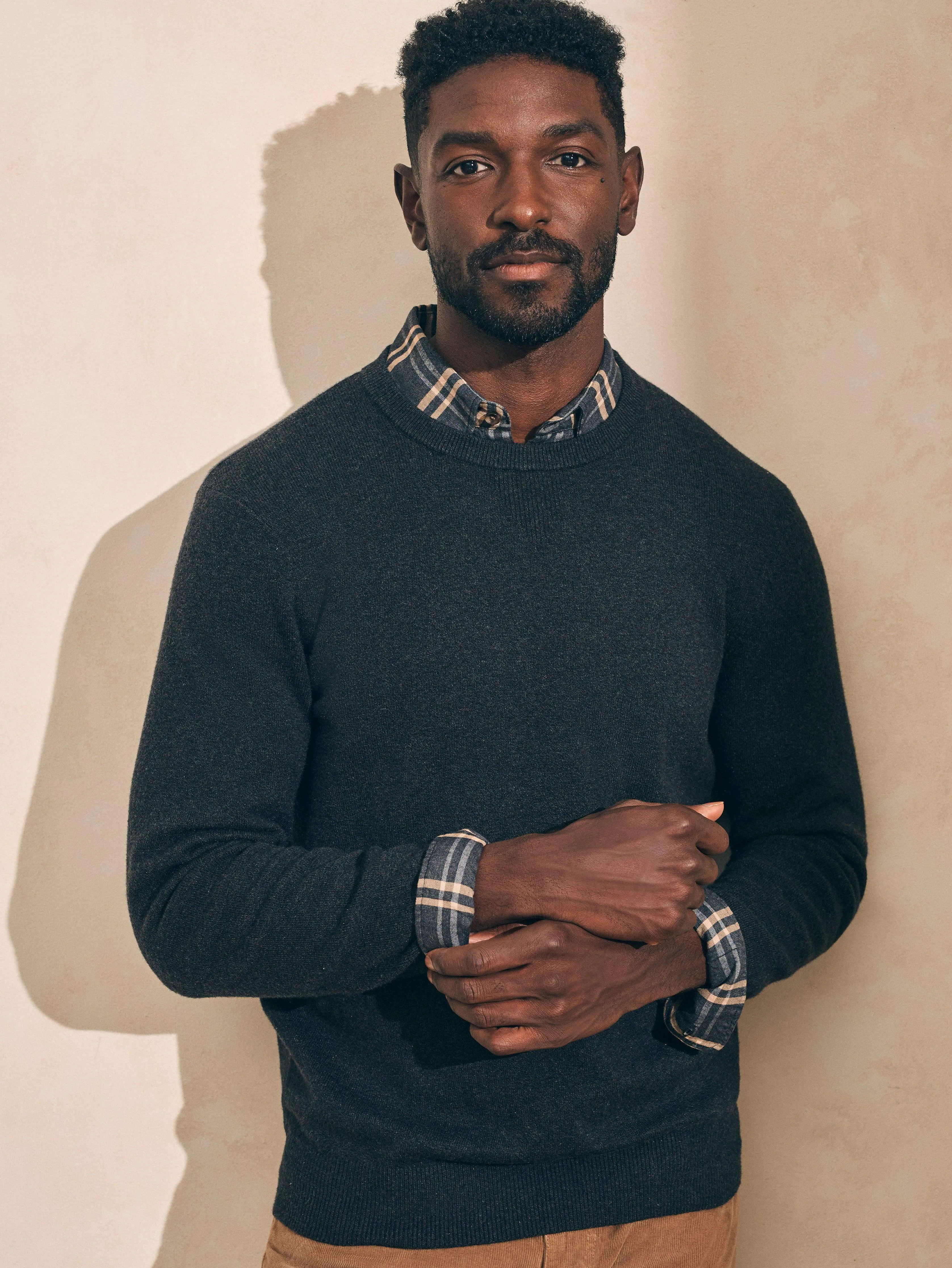 Mountain Crew Sweater - Ash Heather sold by Faherty product image thumbnail 2