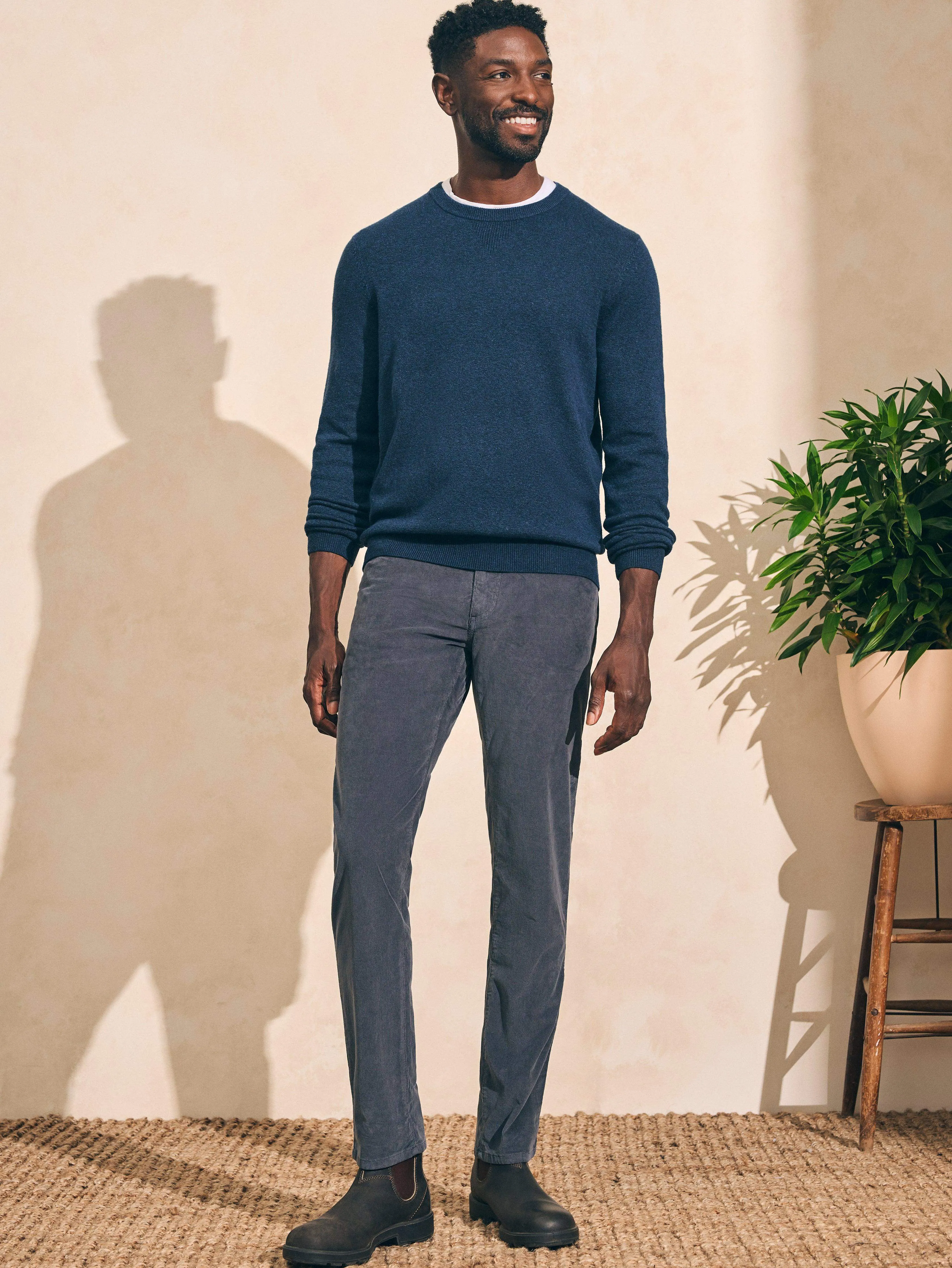 Mountain Crew Sweater (Tall) - Navy Heather sold by Faherty product image thumbnail 3