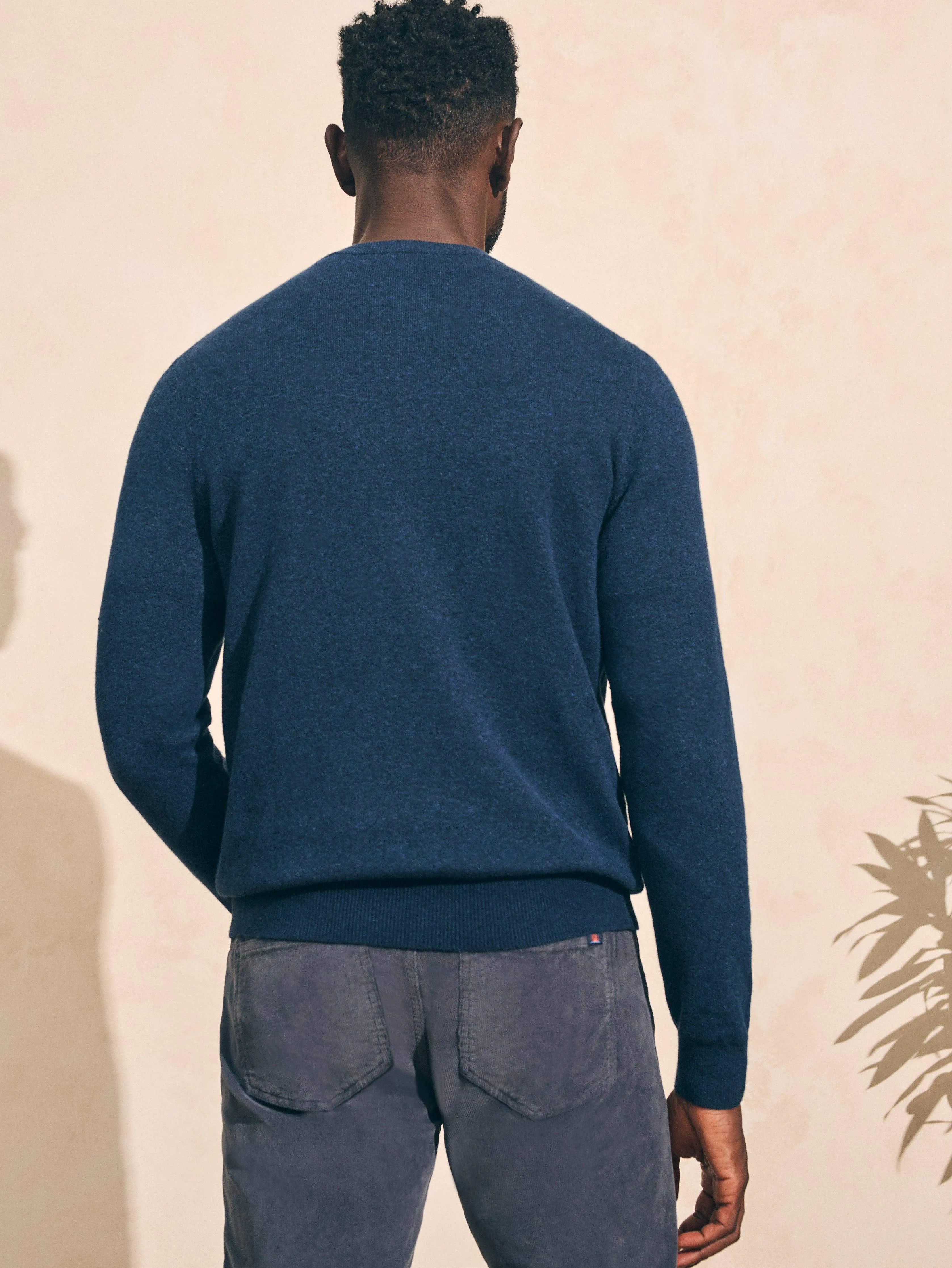 Mountain Crew Sweater (Tall) - Navy Heather sold by Faherty product image thumbnail 4
