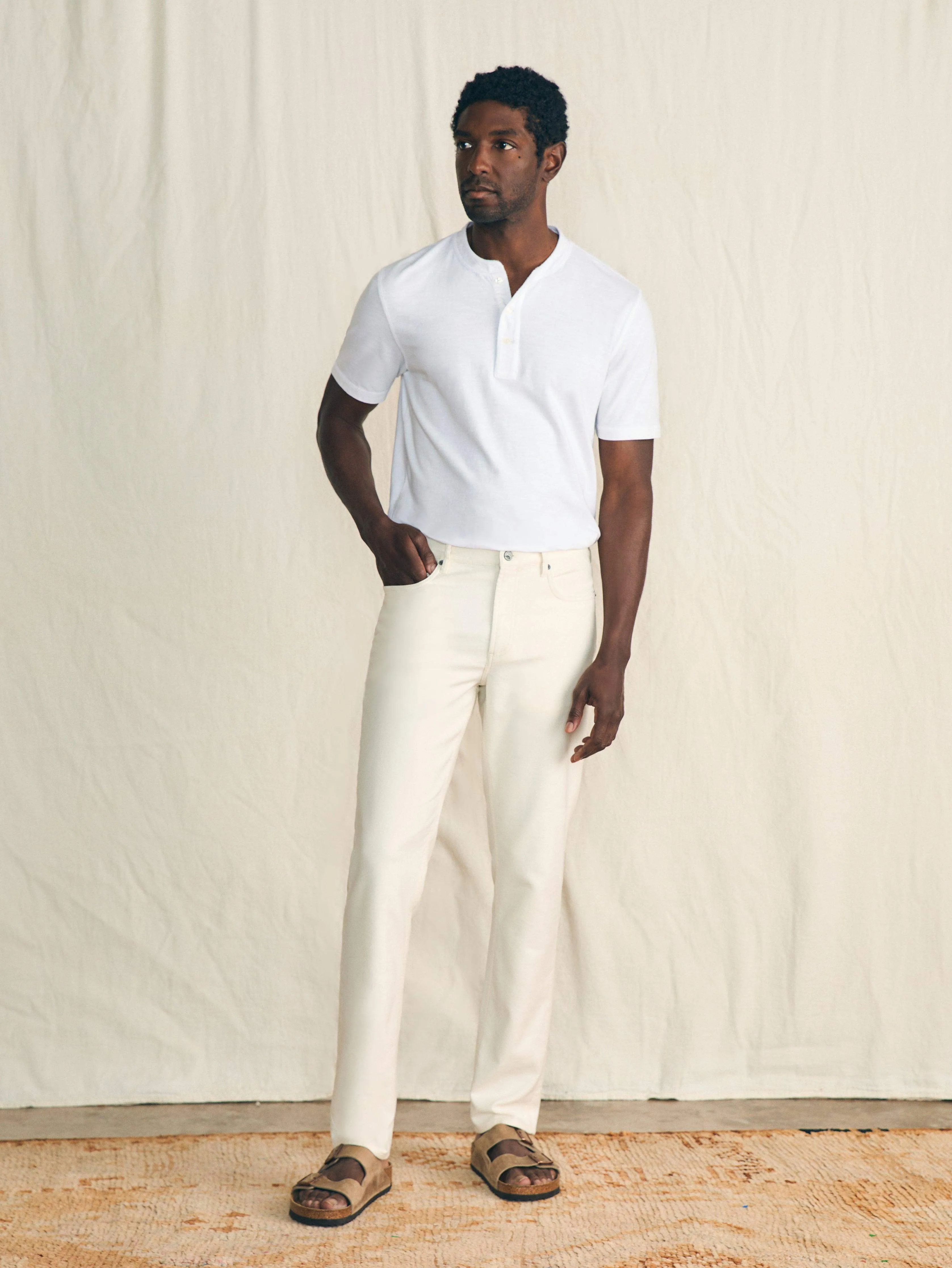 Stretch Terry 5-Pocket Pant - Cabo Blanco sold by Faherty product image thumbnail 2
