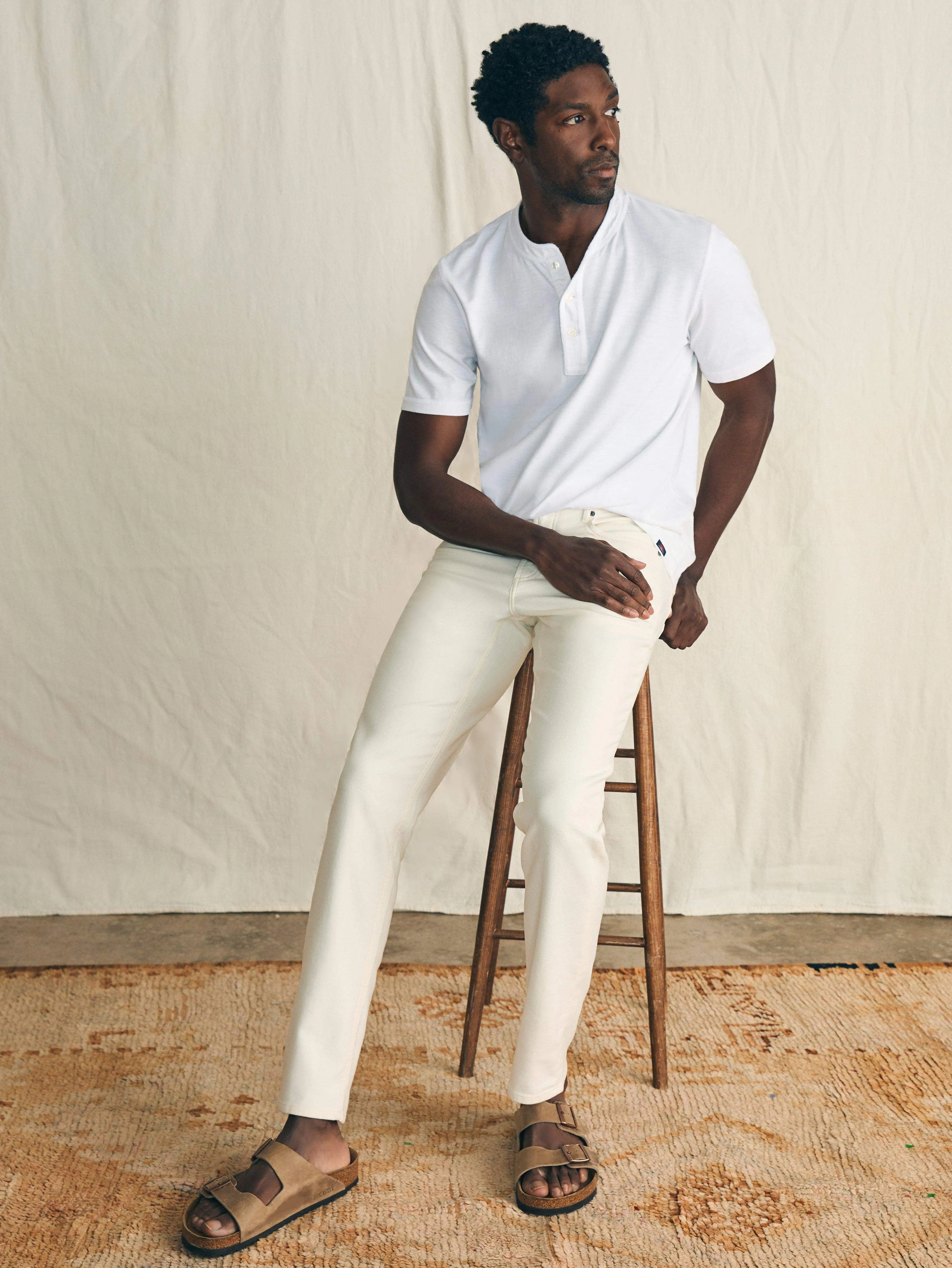 Stretch Terry 5-Pocket Pant - Cabo Blanco sold by Faherty product image thumbnail 5