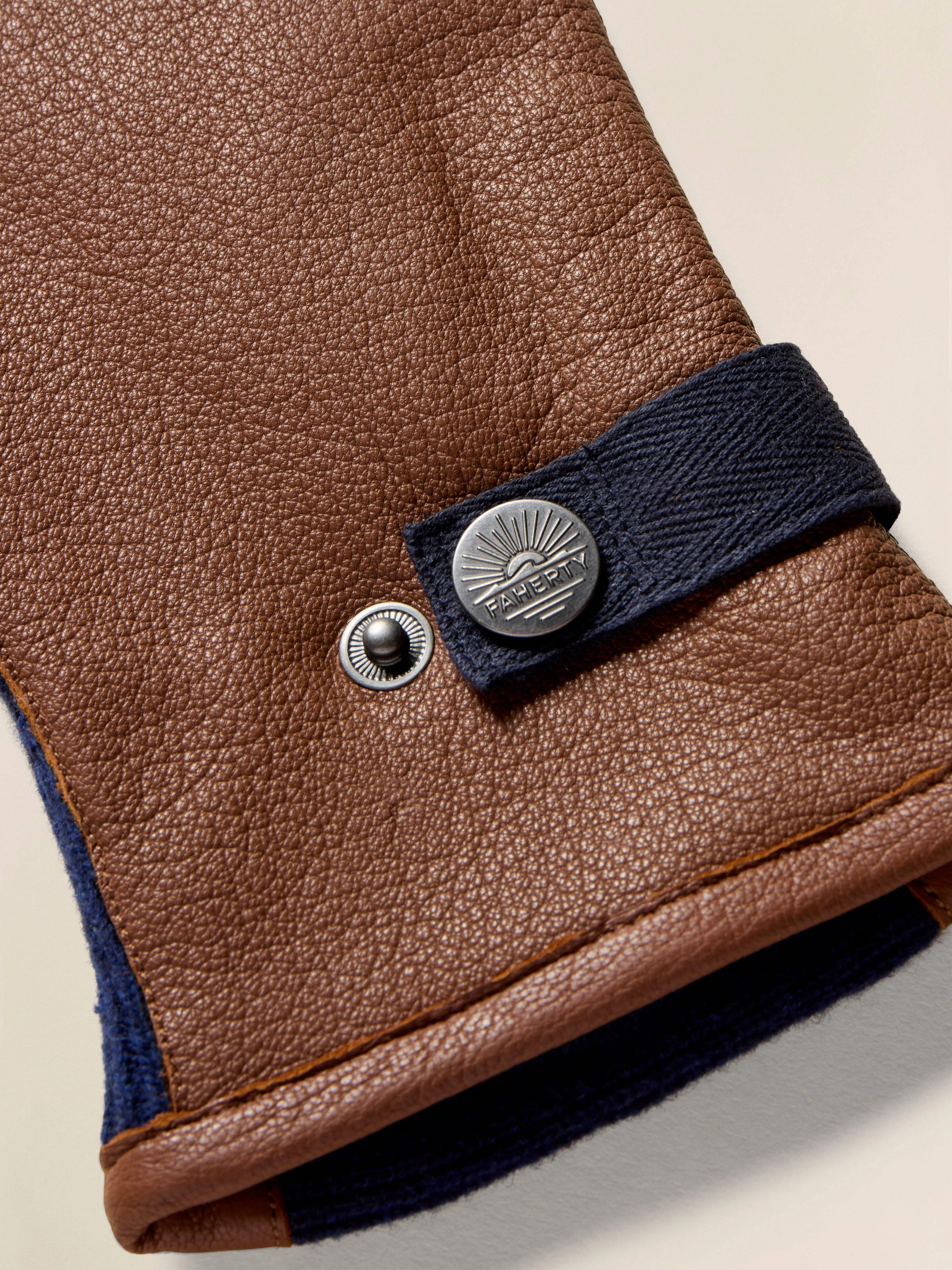 Mens Leather Glove - Dark Brown sold by Faherty product image thumbnail 3